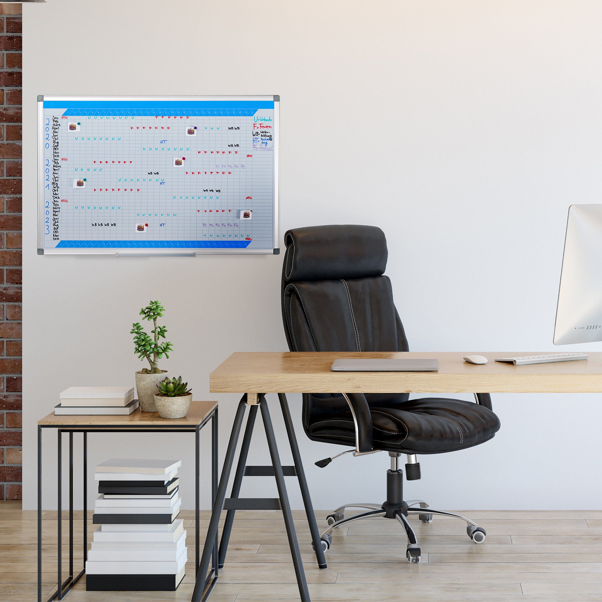 relaxdays Memoboard Whiteboard Planer, Jahresplaner günstig online kaufen