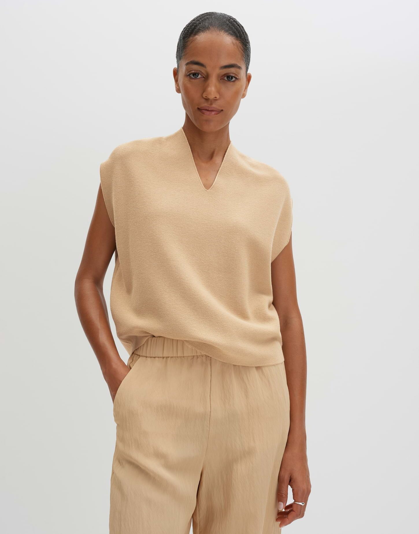 someday Strickpullover Tully aus Feinstrick mit fließendem Fall Weiche O-Silhouette für moderne Looks