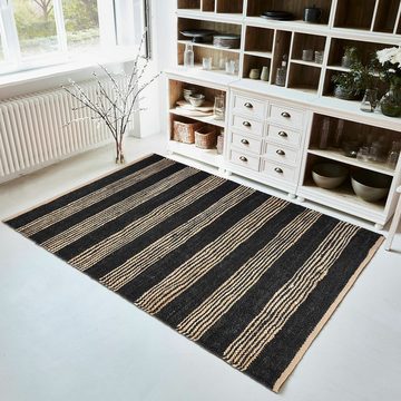 Teppich Teppich Géraldine schwarz/braun, Mirabeau, Höhe: 140.0 mm
