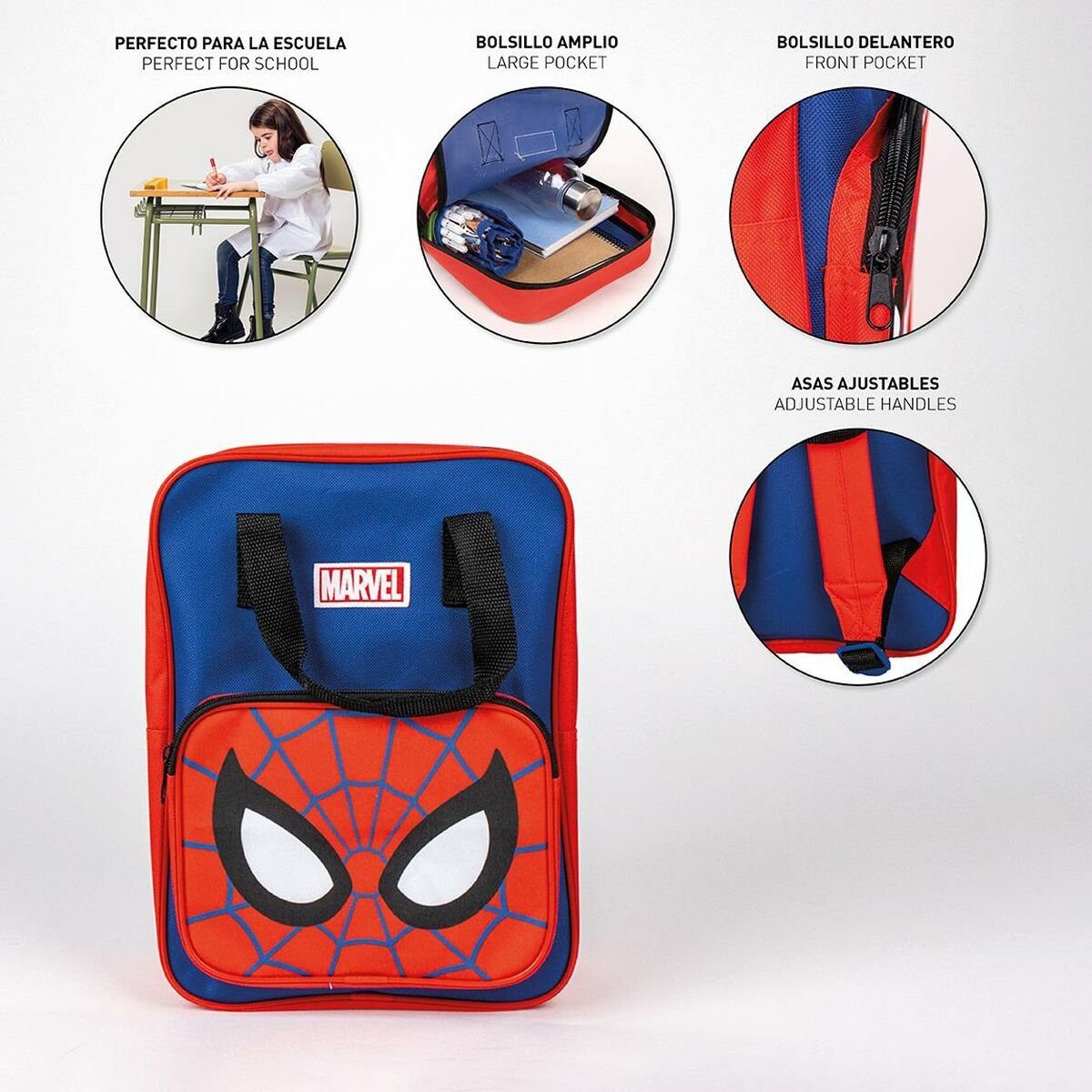 Rot Spiderman Rucksack Schulrucksack Spiderman Blau