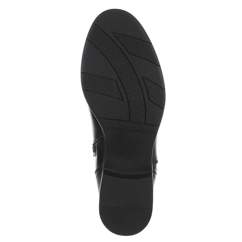 Ital-Design Elegante Chelsea-Boots für Damen mit modernen Details Stiefelette (90851859) Blockabsatz Chelsea Boots in Schwarz