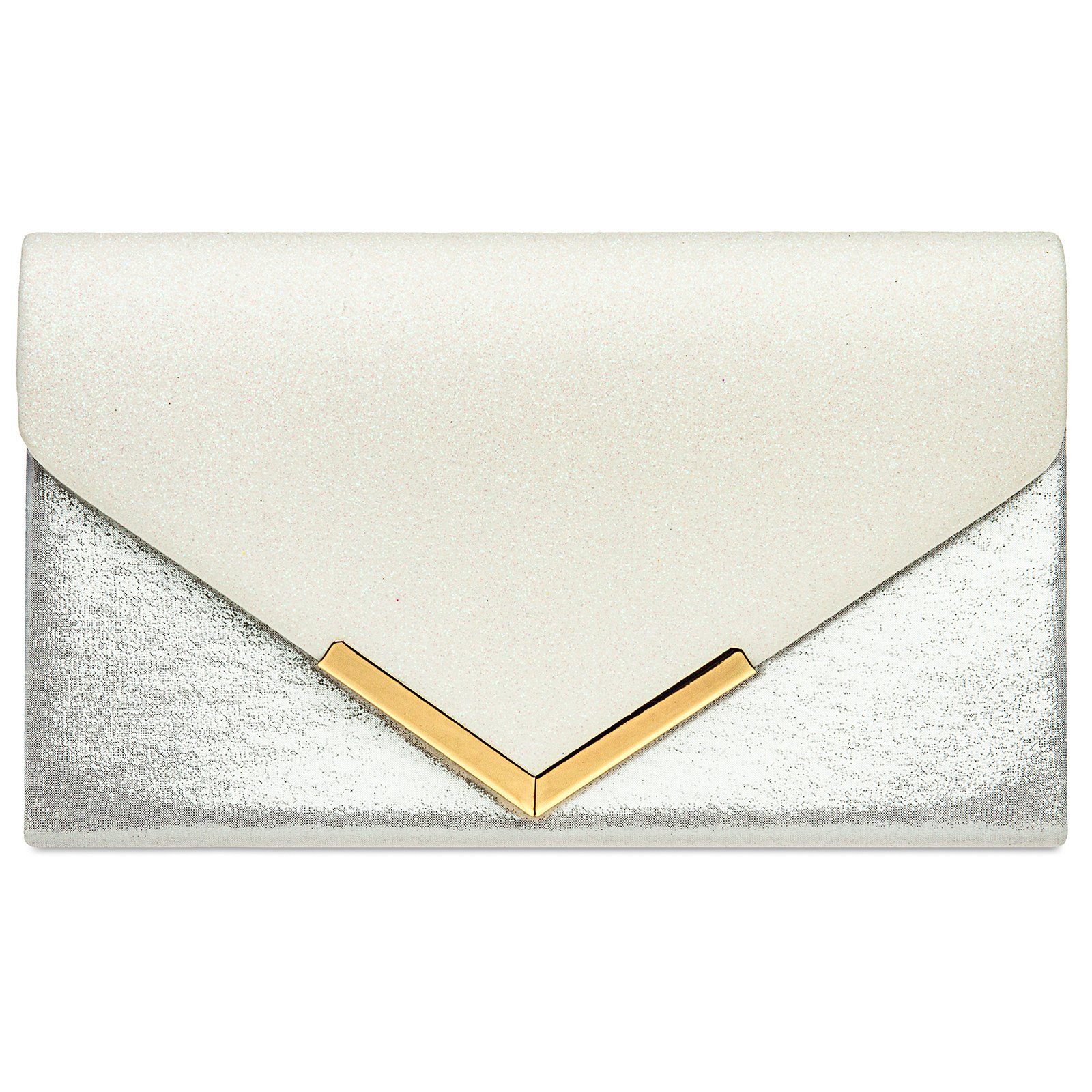 Caspar Clutch TA430 Damen XL Metallic günstig online kaufen