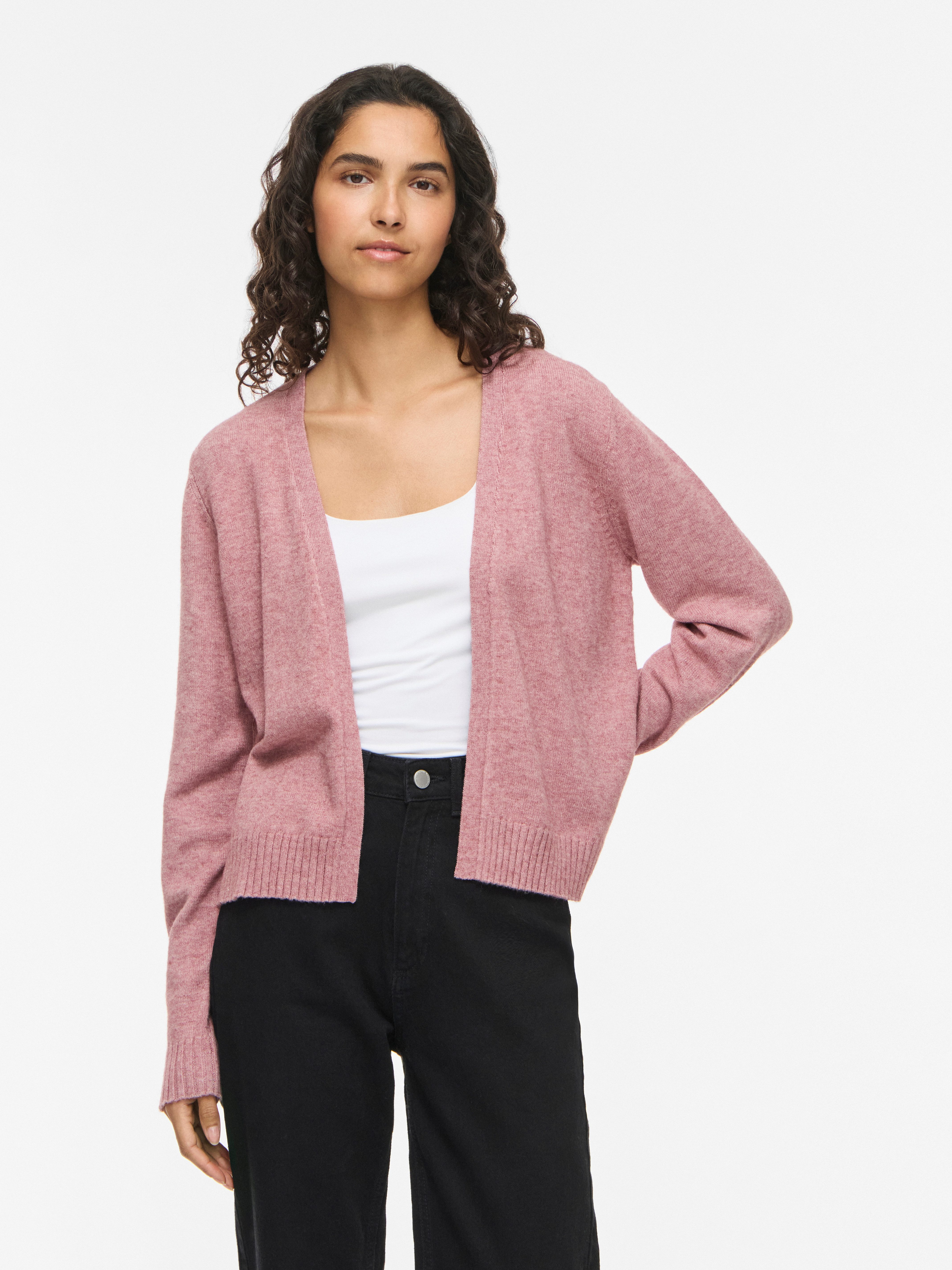 Vila Cardigan VIRIL SHORT L/S KNIT CARDIGAN-NOOS Materialmix, regular fit