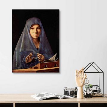 Posterlounge Holzbild Antonello da Messina, Maria der Verkündigung I, Malerei