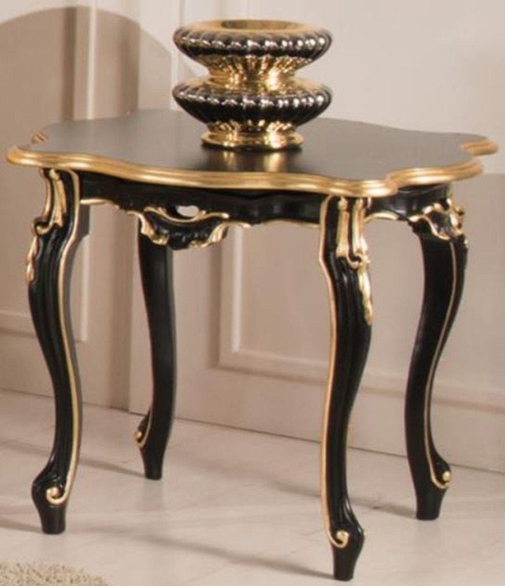 x im - Beistelltisch H. Padrino 57 cm Möbel - x / Schwarz Barock Tisch Barock Luxus Barockstil Beistelltisch Edler 62 62 Casa Gold