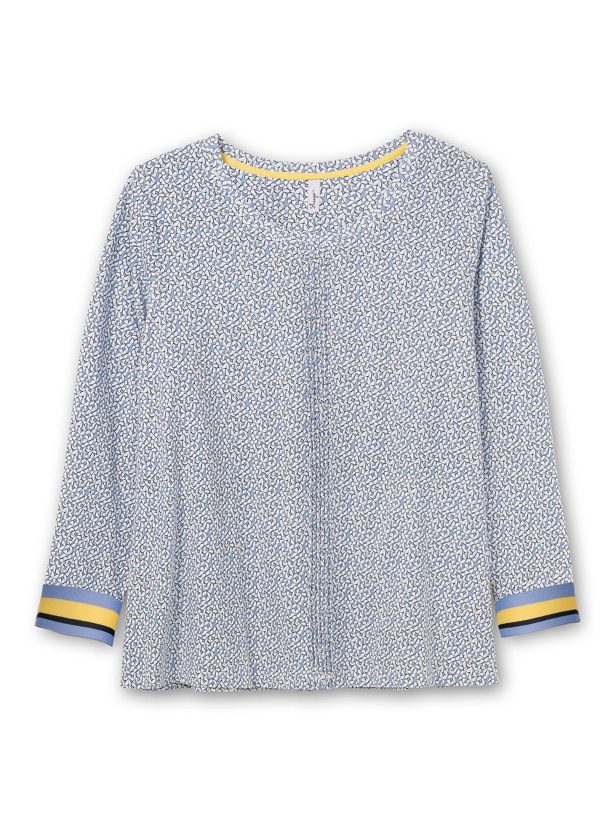 Sheego Langarmshirt mit Minimal-Alloverdruck Große in Größen A-Linie
