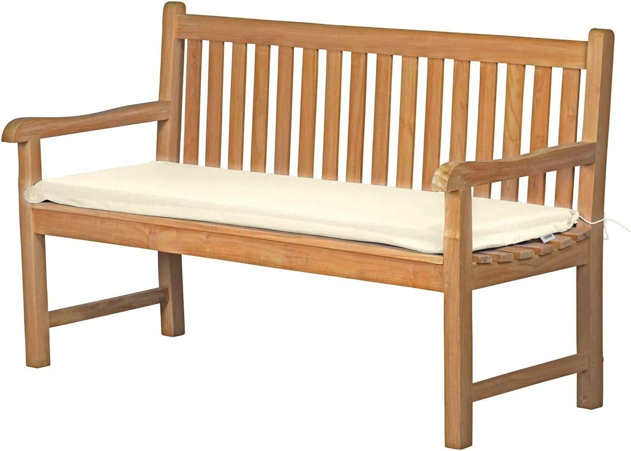 Kai Wiechmann Bankauflage Sitzauflage 100 - 140 x 40 cm als Polster für Holzbank, waschbares und UV-beständiges Garten Sitzkissen