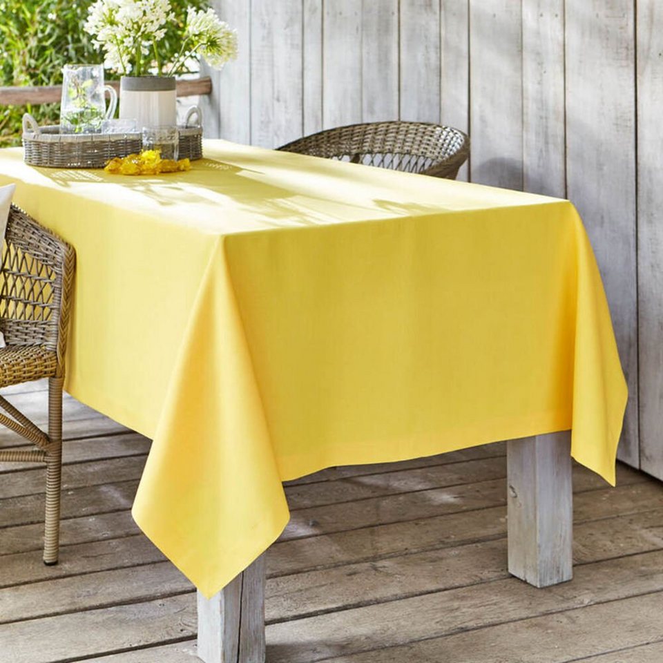 Hagen Grote Tischdecke Unifarbene Melange-Tischdecken mit Fleckschutz