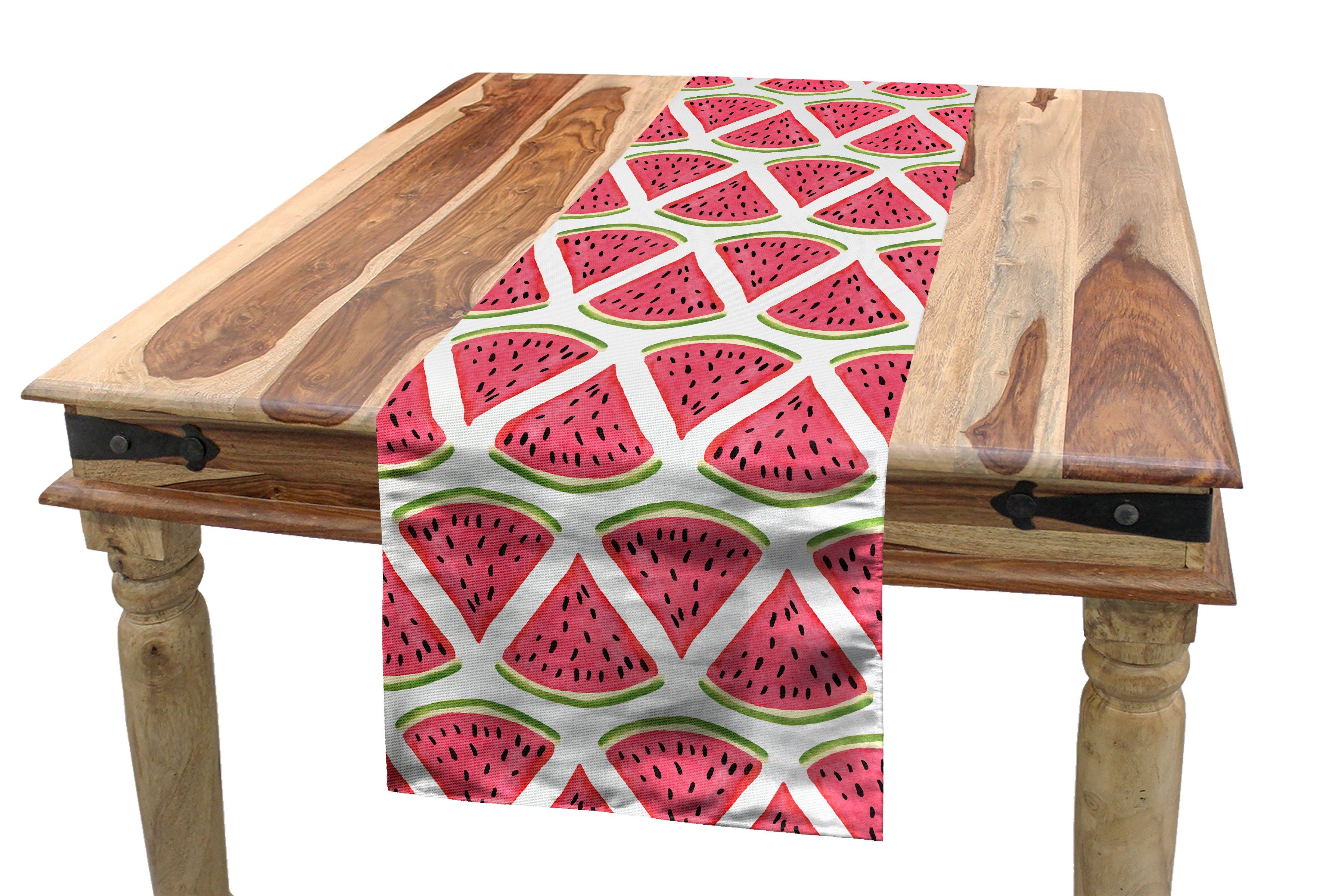 Dekorativer Tischläufer Küche Tischläufer, Rechteckiger Früchte Esszimmer Watermelon Abakuhaus Seed