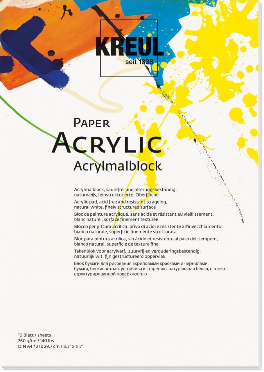 Kreul Leinwand Kreul Paper Acrylic 10 Blatt DIN A4