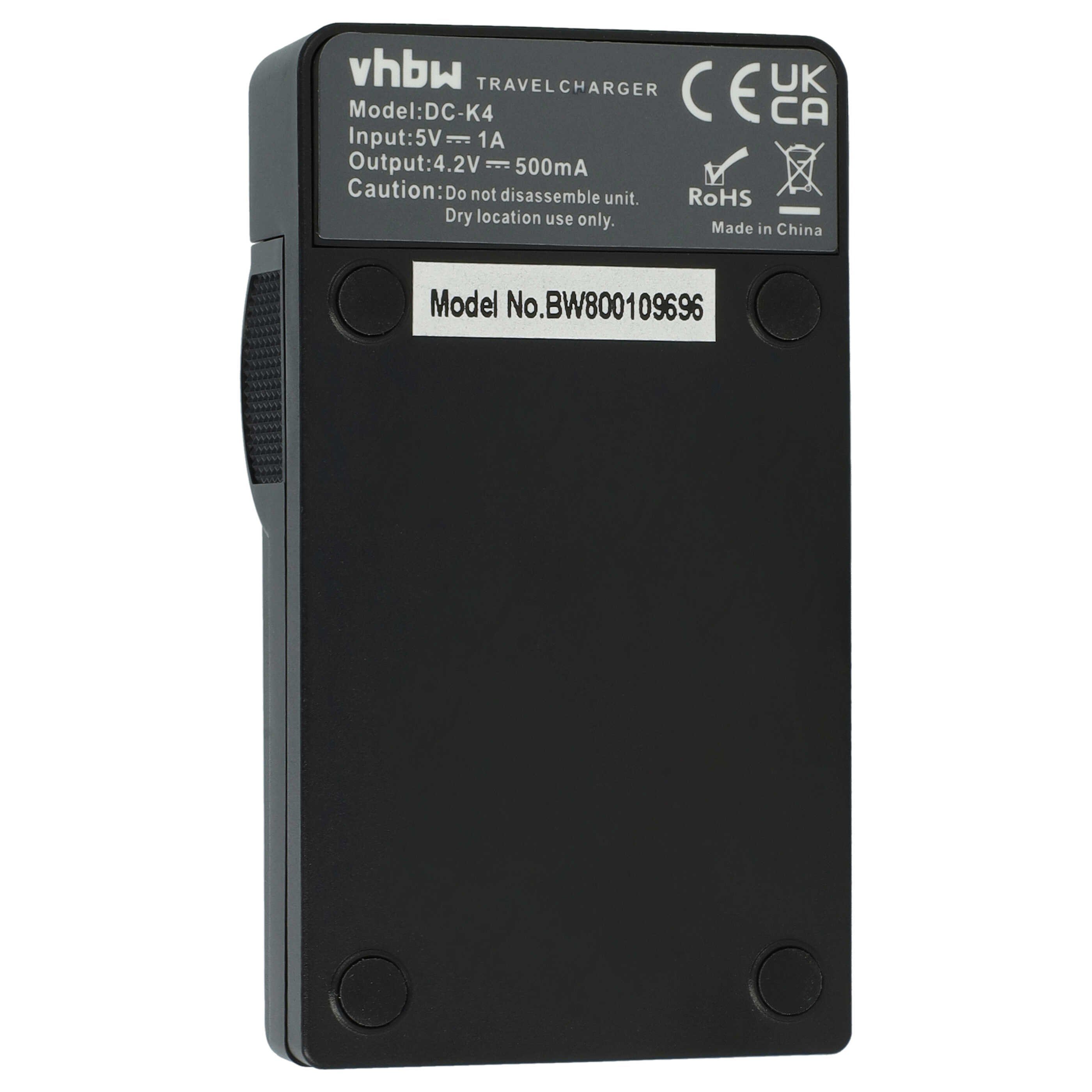 vhbw passend für Casio Exilim EX-Z8, EX-Z9, M1, EX-Z85, EX-Z90, EX-Z80, S1, Kamera-Ladegerät (Ladestation zum Laden eines Akkus an jeder USB-Buchse z.B. am PC) – Bild 4 von 5