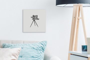 OneMillionCanvasses® Leinwandbild Jahrgang - Kamera - Film, (1 St), Leinwand Bilder für Wohnzimmer Schlafzimmer