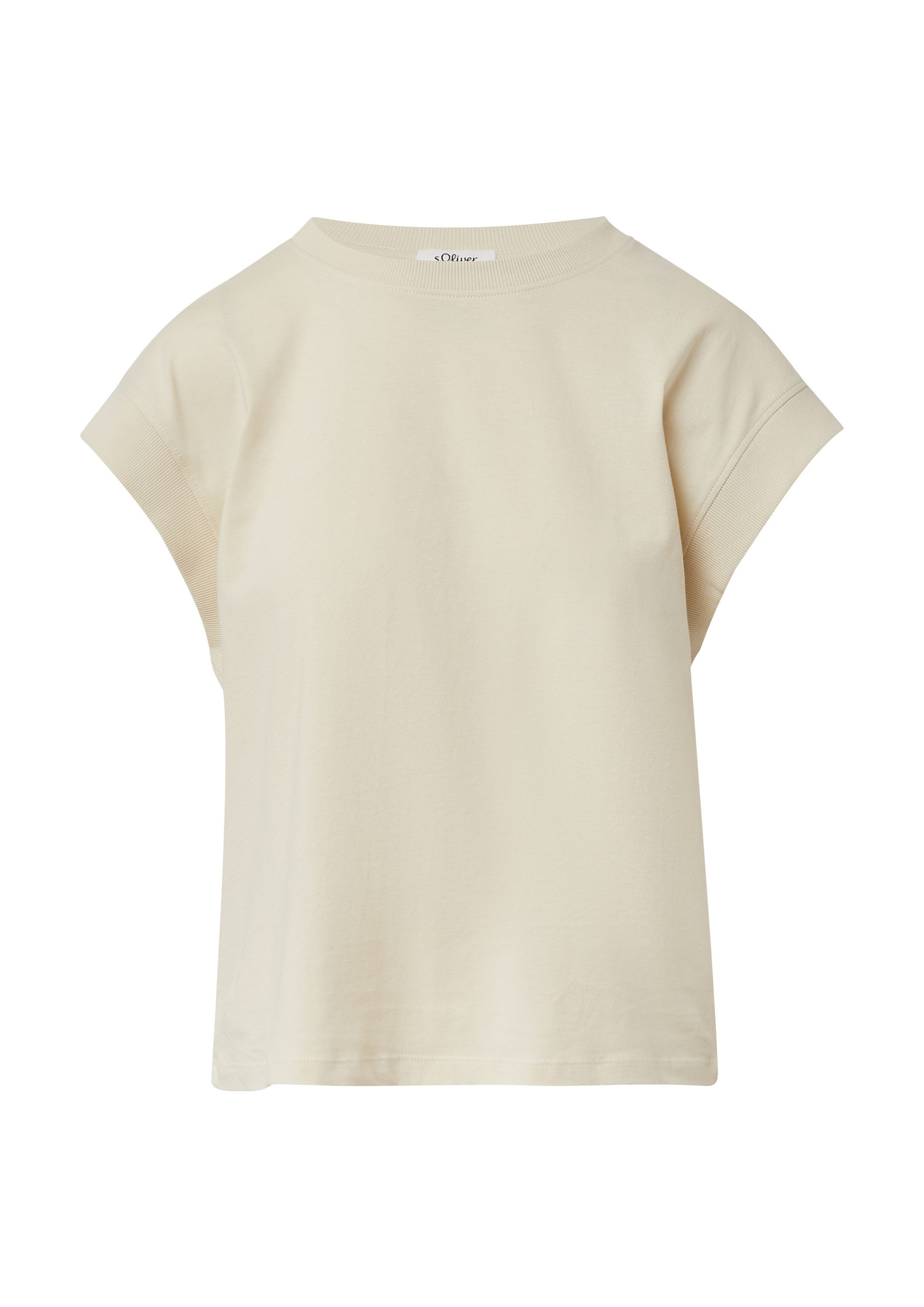 s.Oliver Kurzarmshirt T-Shirt T-Shirt im Relaxed Fit mit überschnittenen Sc günstig online kaufen