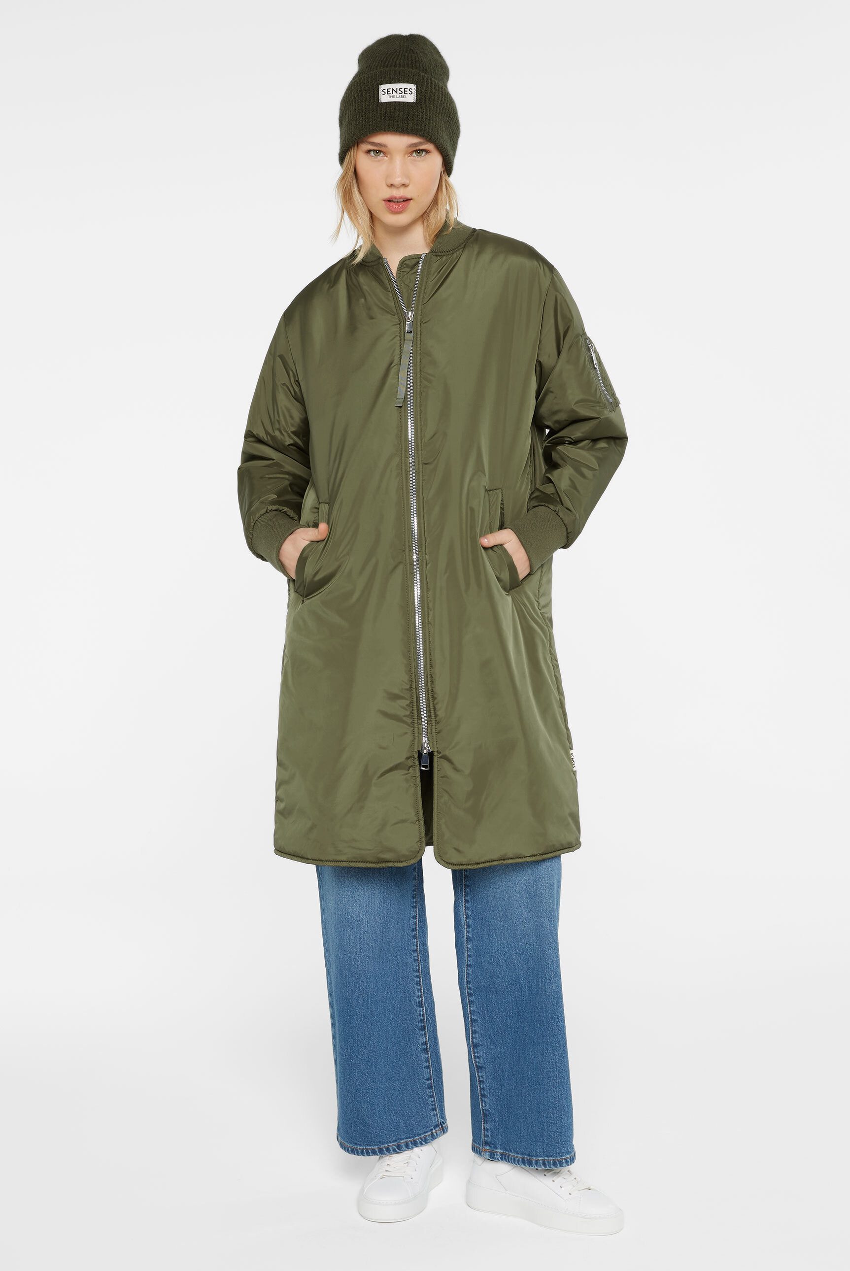 SENSES.THE LABEL Langjacke mit Two-Way-Zipper