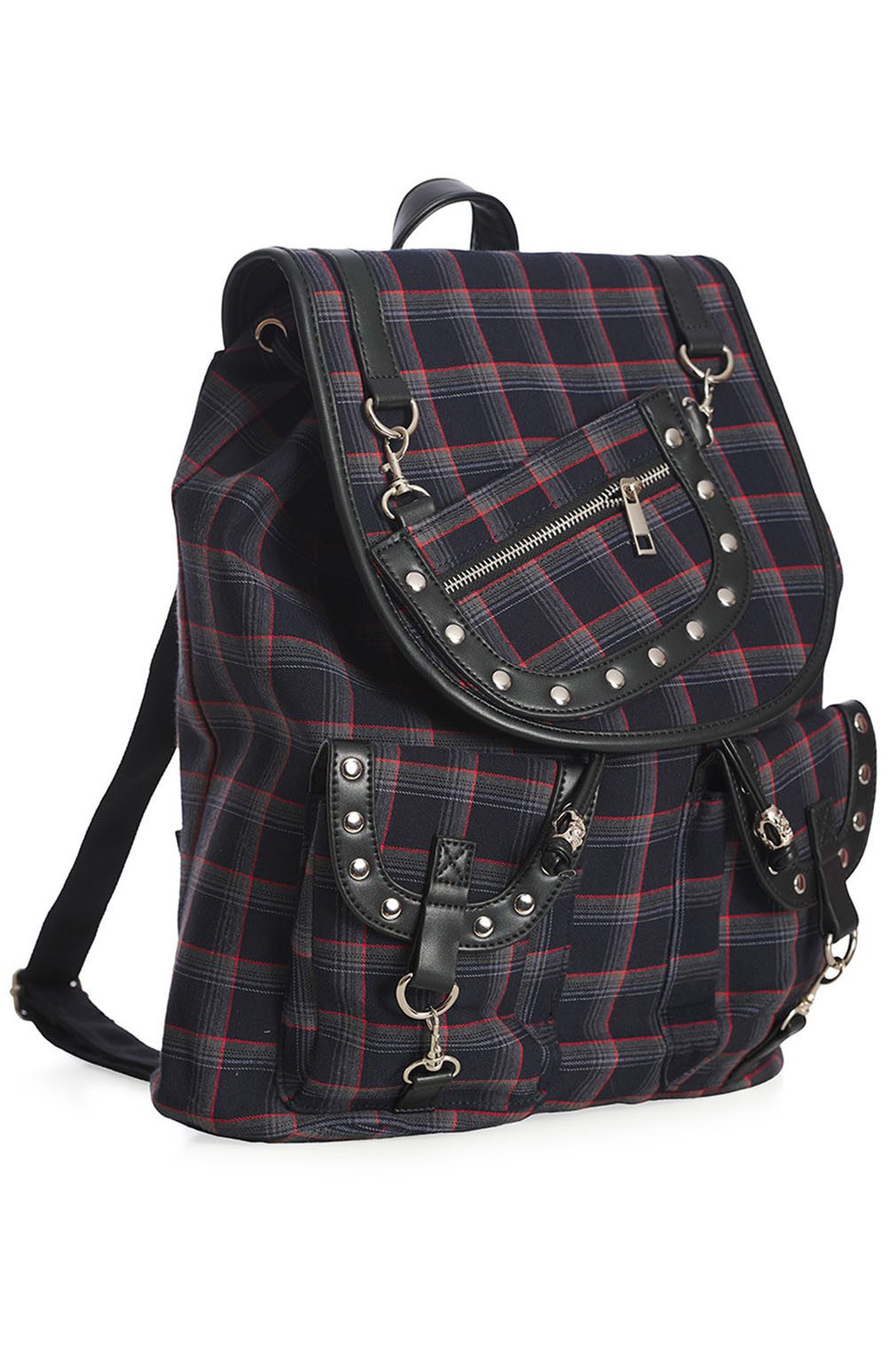 Banned Rucksack Yami Tartan Multicolour, Karo Schottenmuster