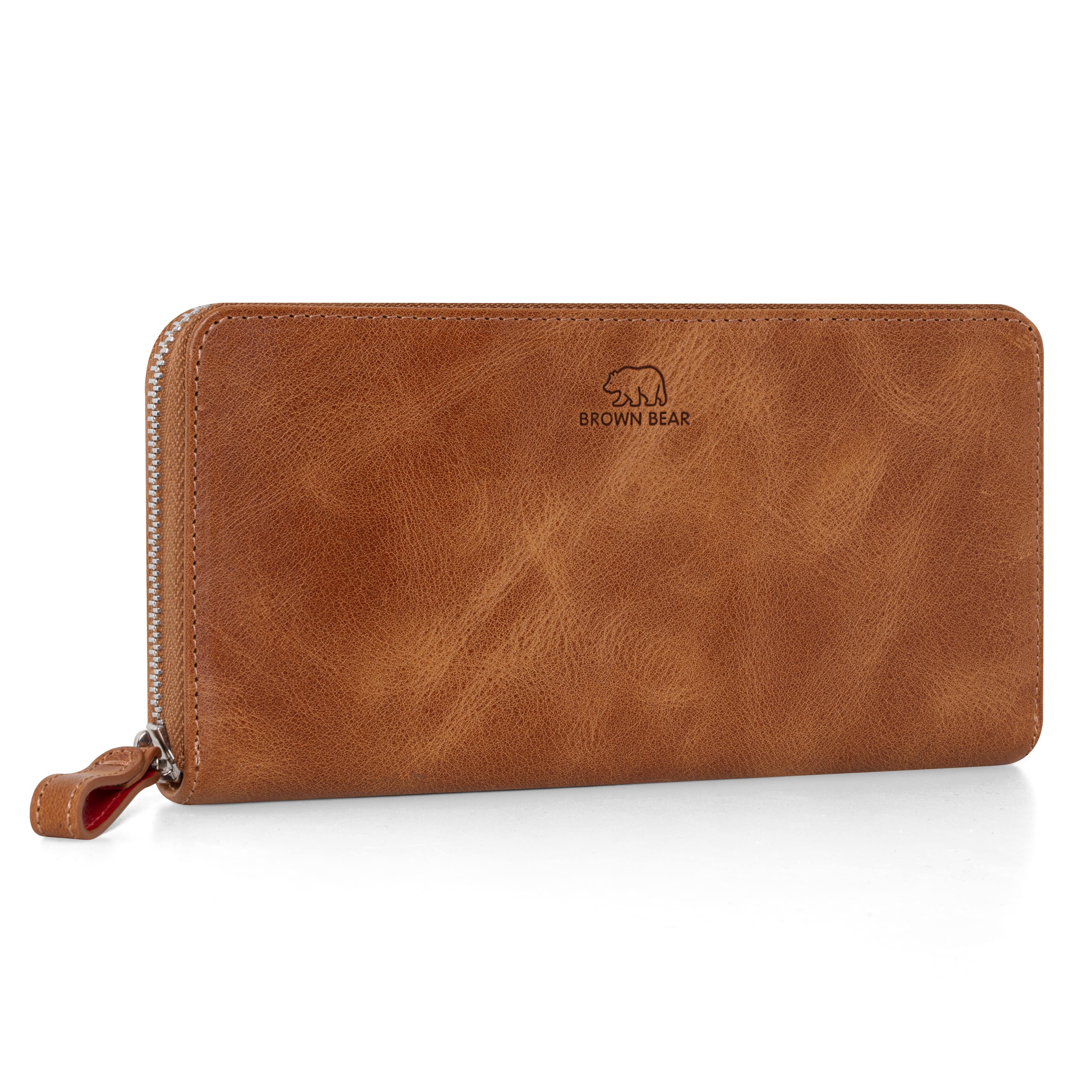 Brown Bear Geldbörse Conny aus Echtleder mit umlaufendem Reißverschluss, mi günstig online kaufen