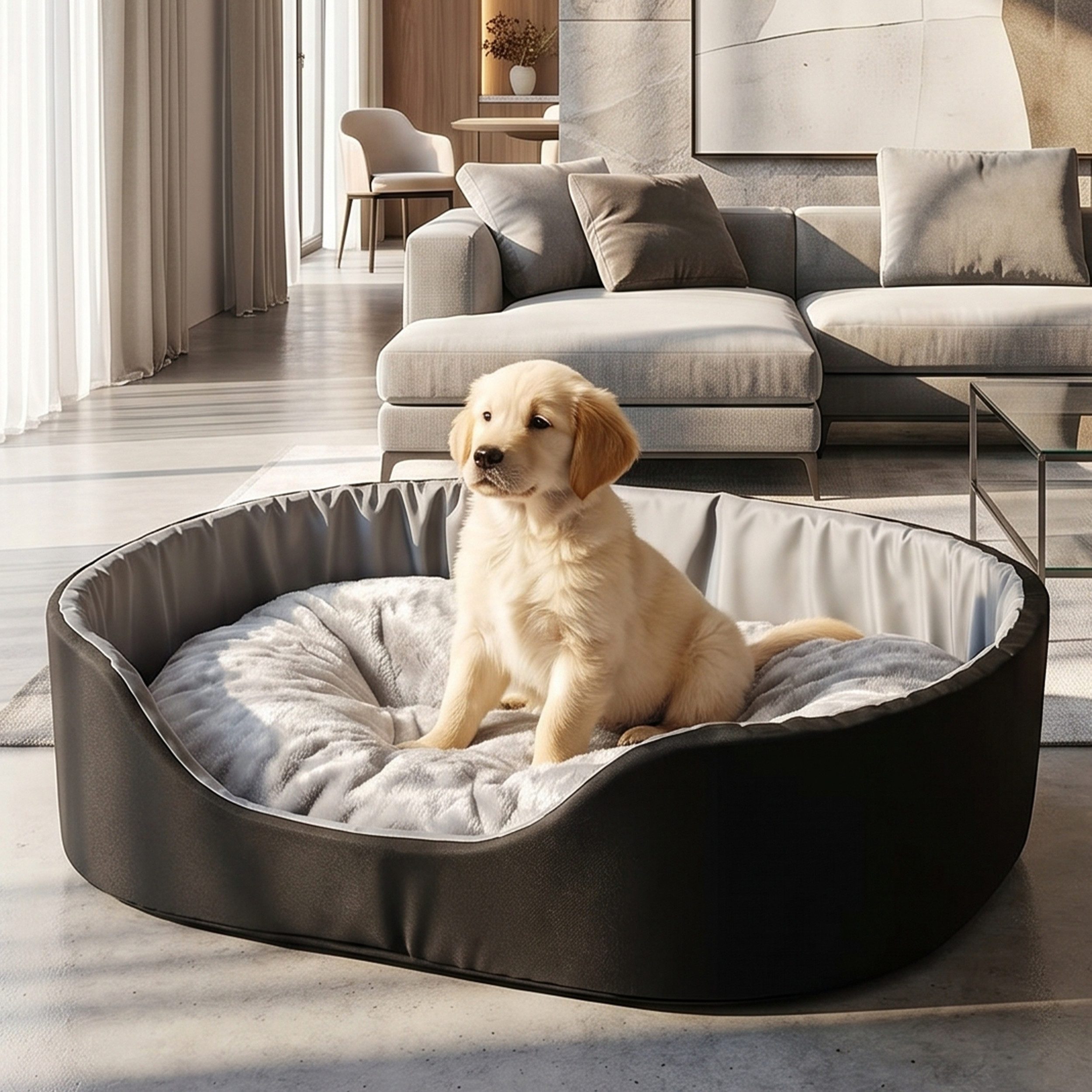 Best for Pets Hundebett Gemütliche Hundehütte mit Kissen für kleine Haustiere–bequem&waschbar, Wasserdicht, kratzfest, herausnehmbares Kissen, langlebig
