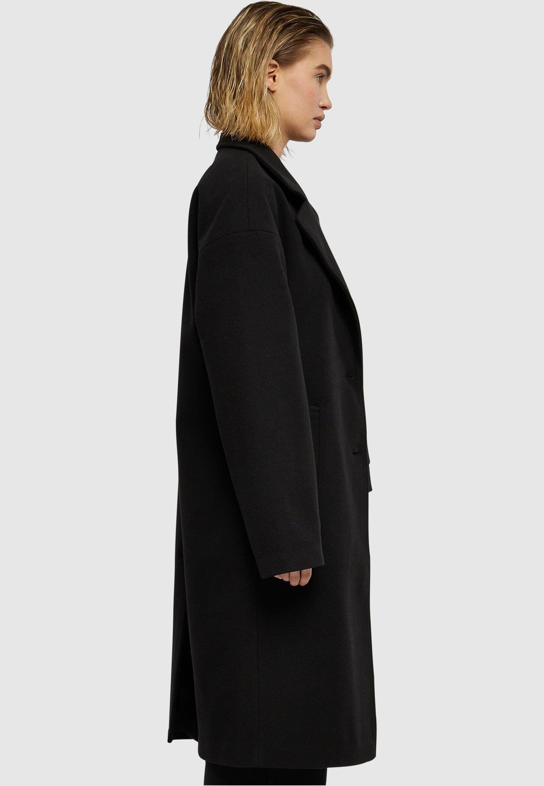 Oversized Damen URBAN (1-St) Coat Long Langjacke black CLASSICS Ladies