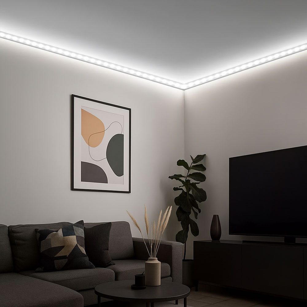Paulmann LED Dekolicht, LED-Leuchtmittel fest verbaut, Neutralweiß, LED Band Streifen Strip weiß dimmbar kürzbar selbstklebend L 300 cm