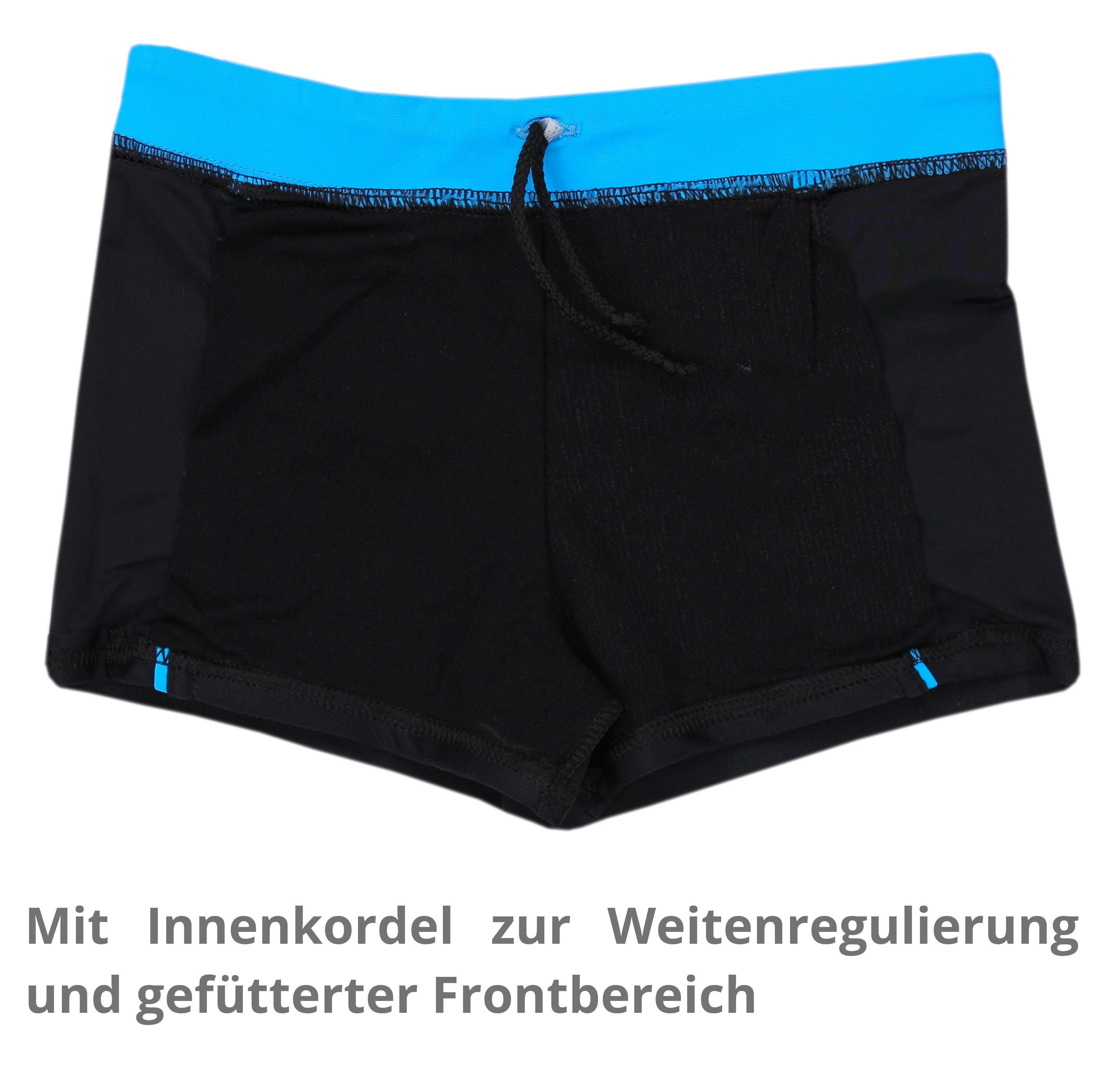 Badeshorts Blau / Aquarti 024 Badeshorts Jungen Paspel Schwarz Kinder Seitliche Aquarti Badehose Schwimmhose