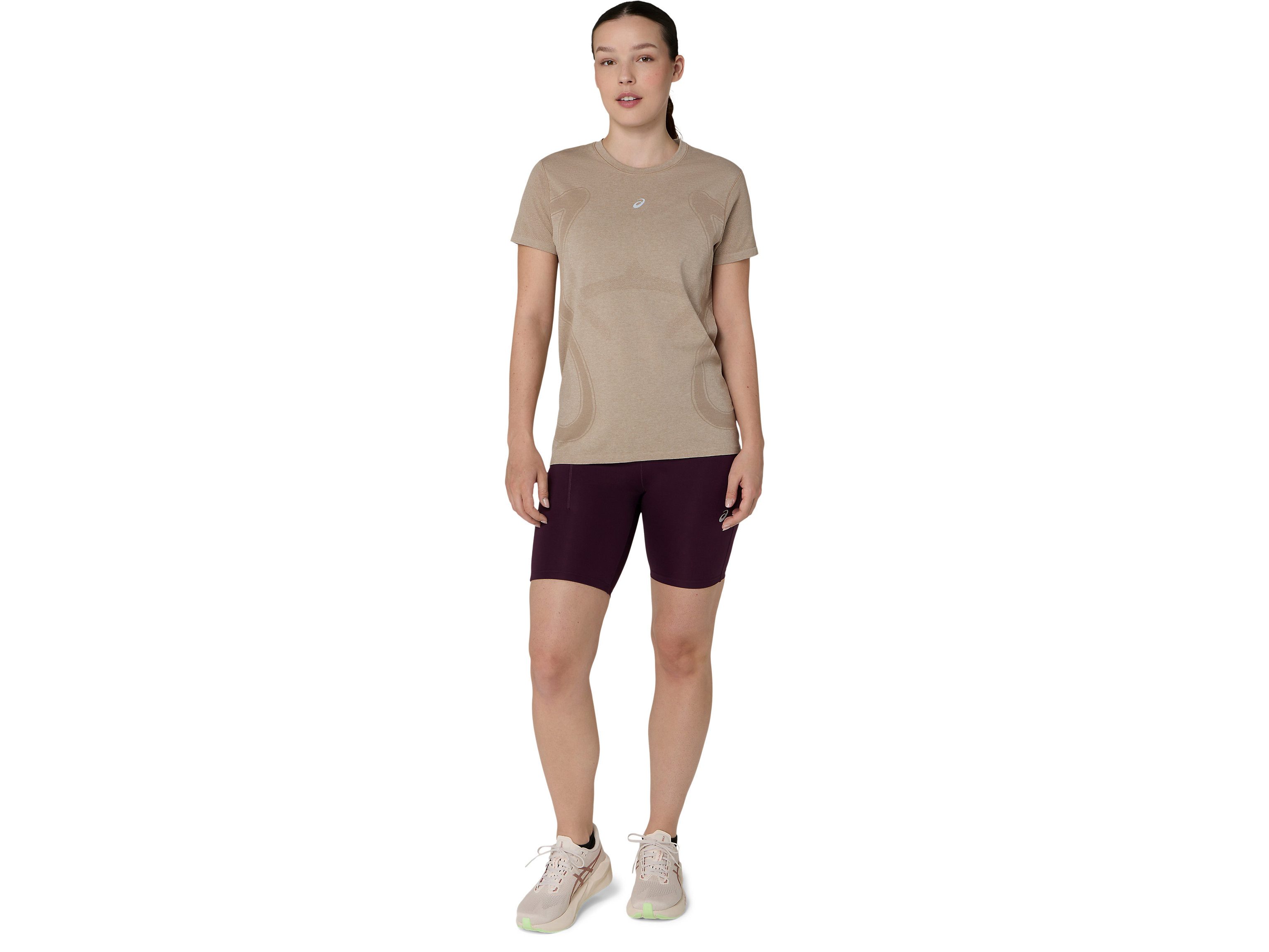 Asics Laufshirt ROAD SEAMLESS SS TOP nahtlose Strickkonstruktion, mit kurzen Ärmeln, mit Daumenlöchern