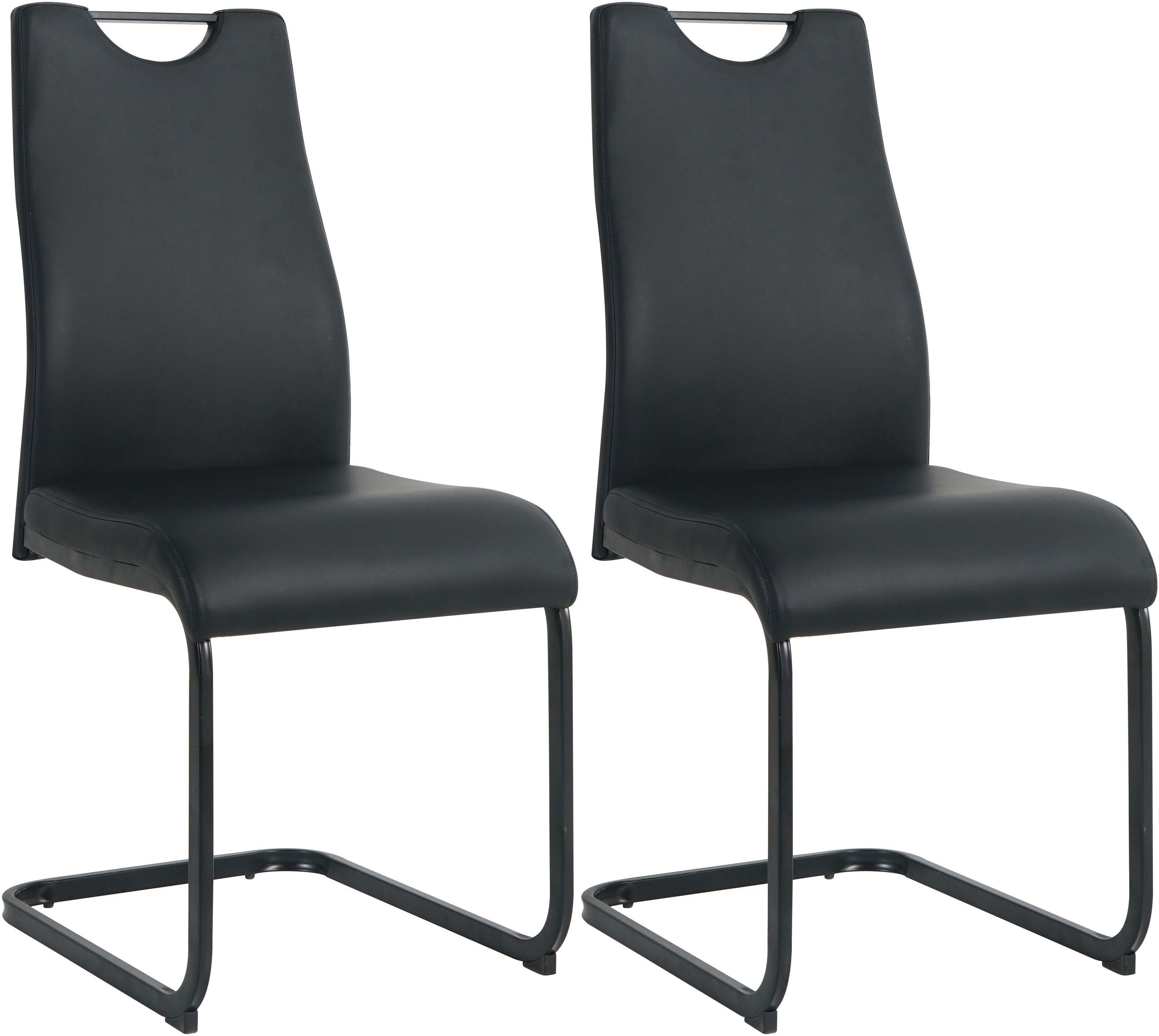 MÖBILIA Freischwinger (Set, 2 St), mit Wellenunterfederung