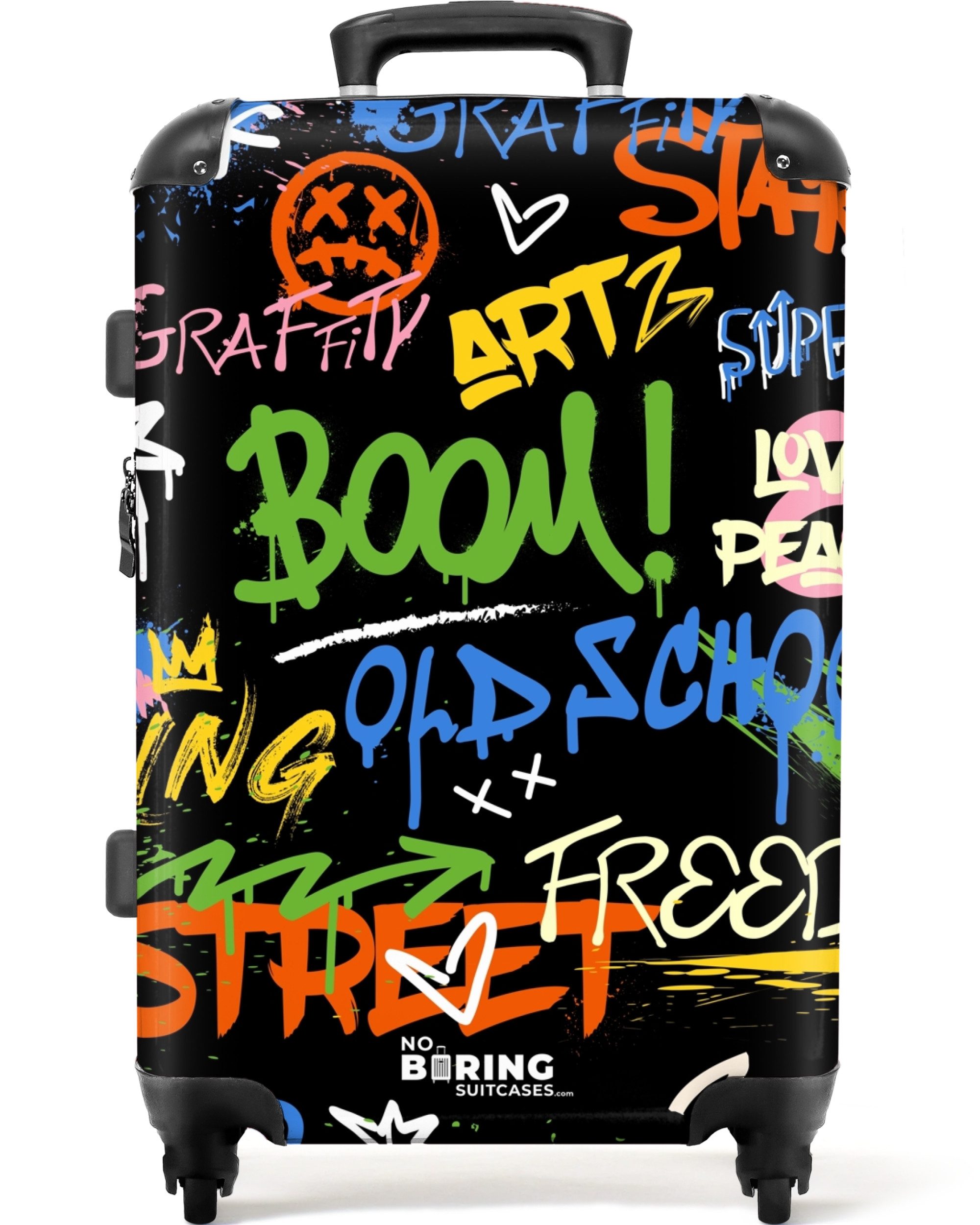 NoBoringSuitcases.com© Hartschalen-Trolley Abstraktes Graffiti-Kunstwerk mi günstig online kaufen