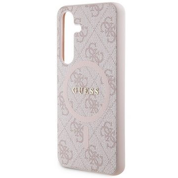 Guess Smartphone-Hülle Guess Samsung Galaxy S24 Plus 4G Leather Metal Logo MagSafe Hardcase