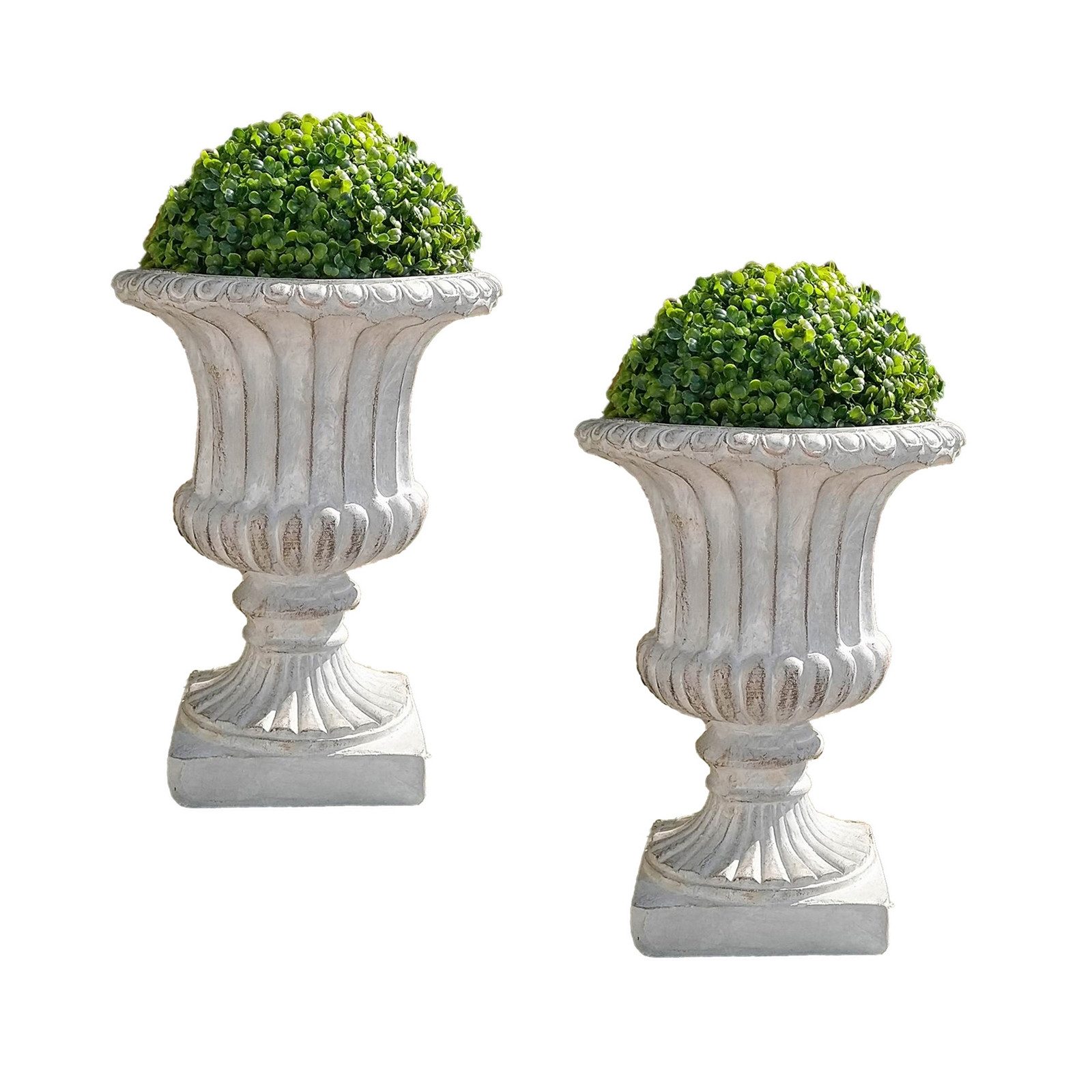 HTI-Line Pflanzkübel Pflanzkübel 2er-Set Athene mit Buchsbaumkugel (Set, 2 günstig online kaufen