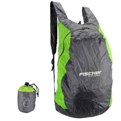 FISCHER Fahrrad Fahrradrucksack Faltrucksack 17L Rucksack faltbar Outdoor, Reise-Tasche, Fahrrad-Rucksack, Sport-Tasche, nur 70g