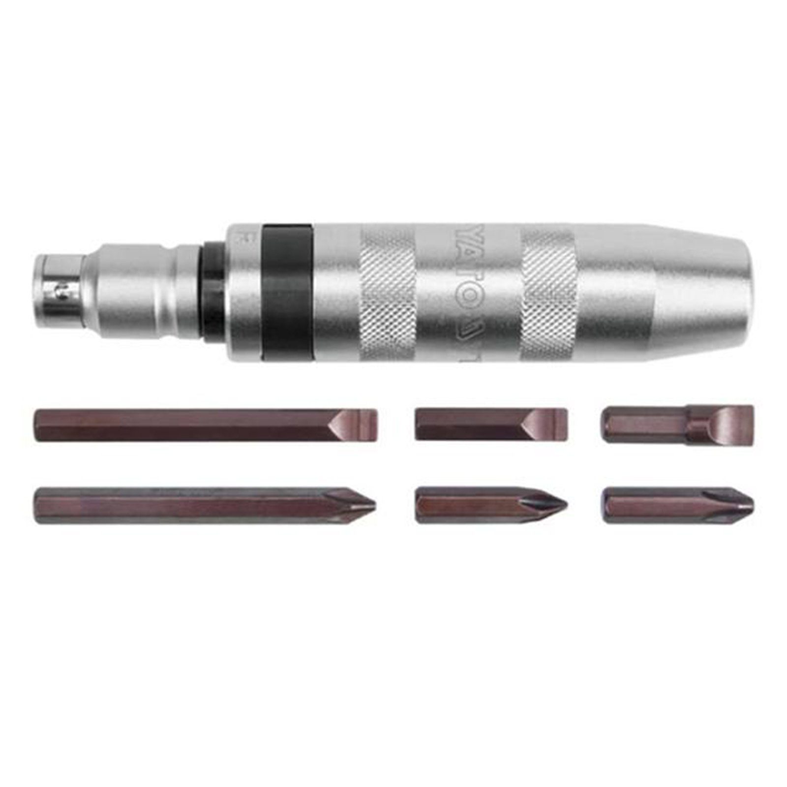 Yato Schraubendreher Schlagschrauber 1, 2 Zoll mit 6 Bits YT-2801, (7 tlg)