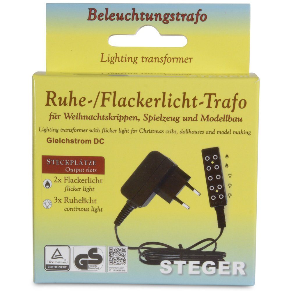 RIFFELMACHER & WEINBERGER Krippen-Zubehör Ruhe / Flackerlicht Trafo für 3.5-4.5V Birnchen