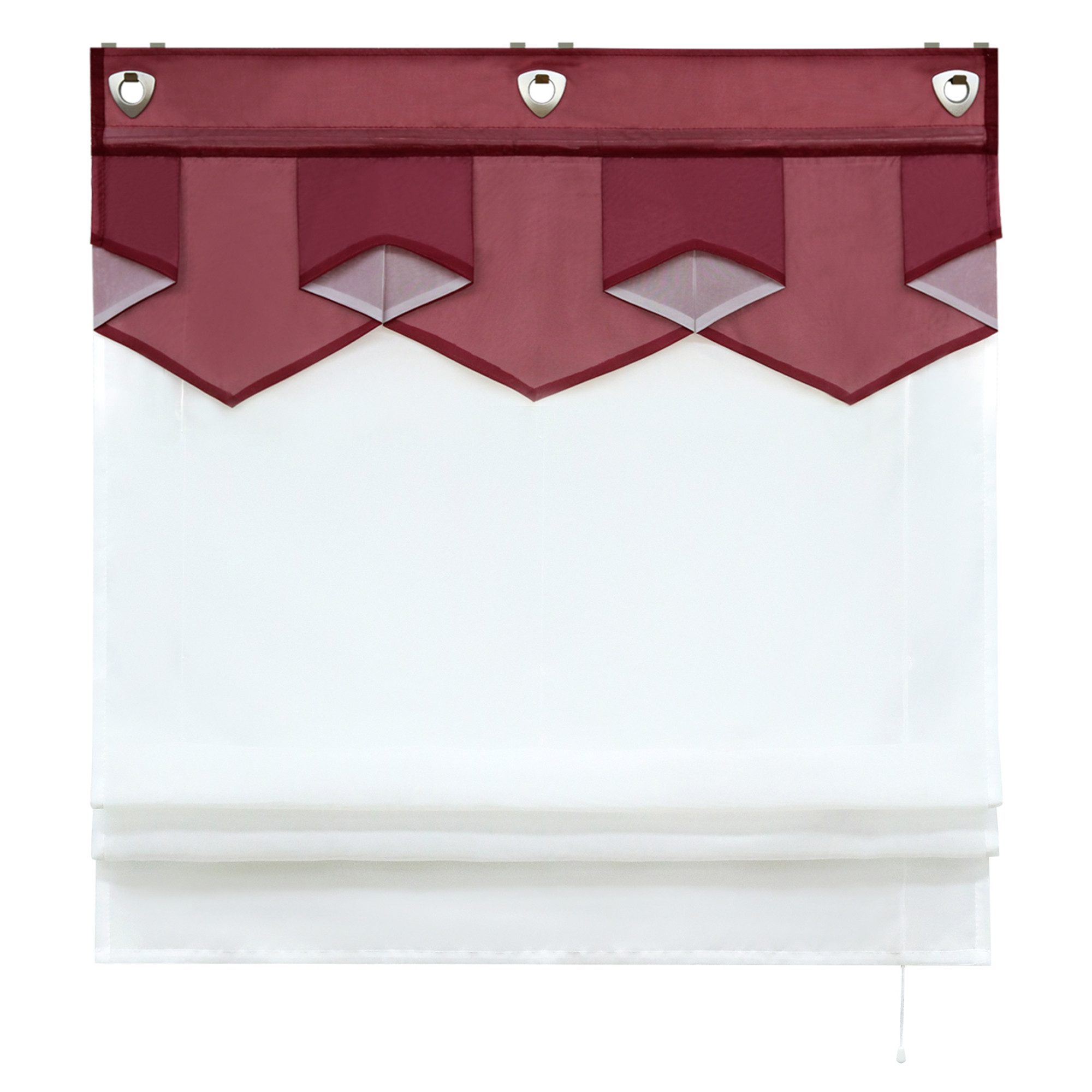 Delien Raffrollo Anita, mit Hakenaufhängung, Voile mit farbigem Abschluss günstig online kaufen