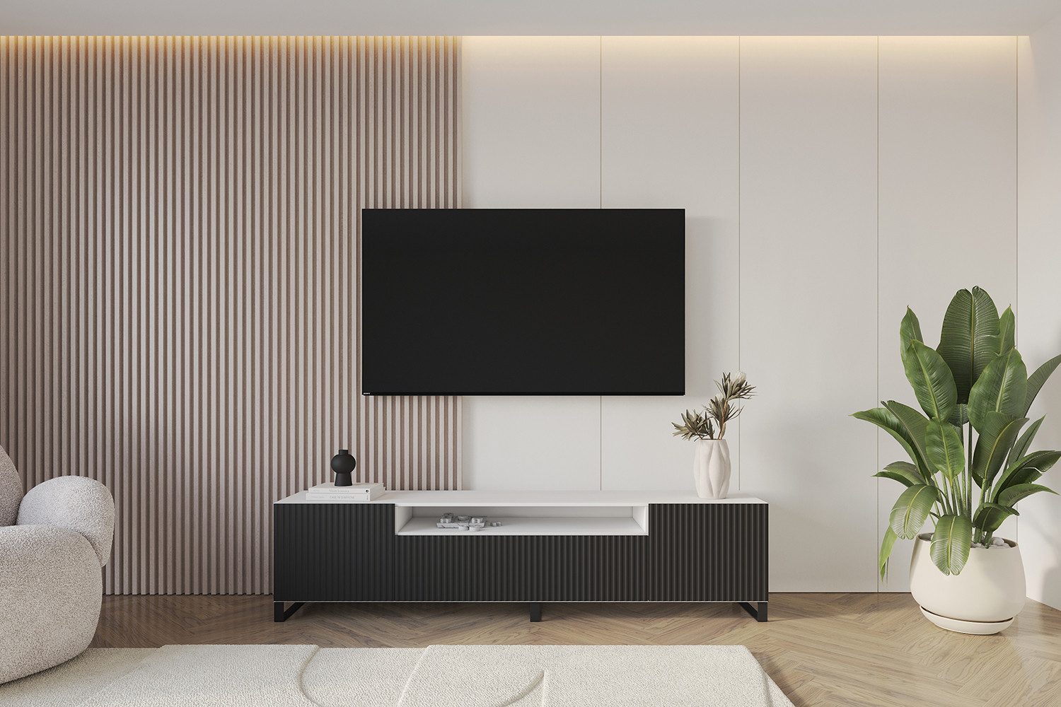 ALTDECOR Lowboard NOA-2, Fernseher schrank, TV Kommode, TV Tisch, TV Sideboard, TV Boar