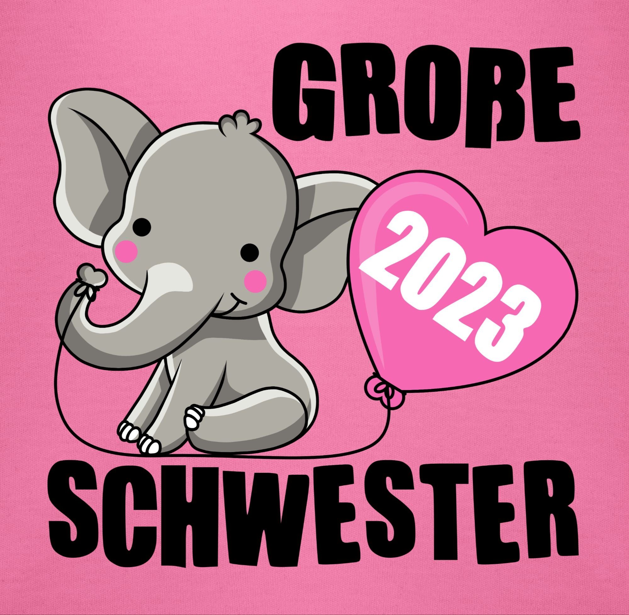 Bruder Schwester I Geschwister Sweatshirt Pink Große und Schwester 1 2023 Shirtracer