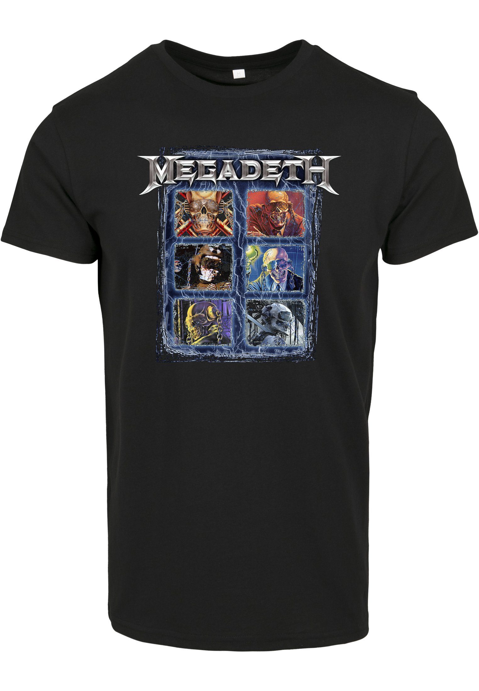 Merchcode Kurzarmshirt Herren Megadeth Heads Grid Tee (1-tlg)