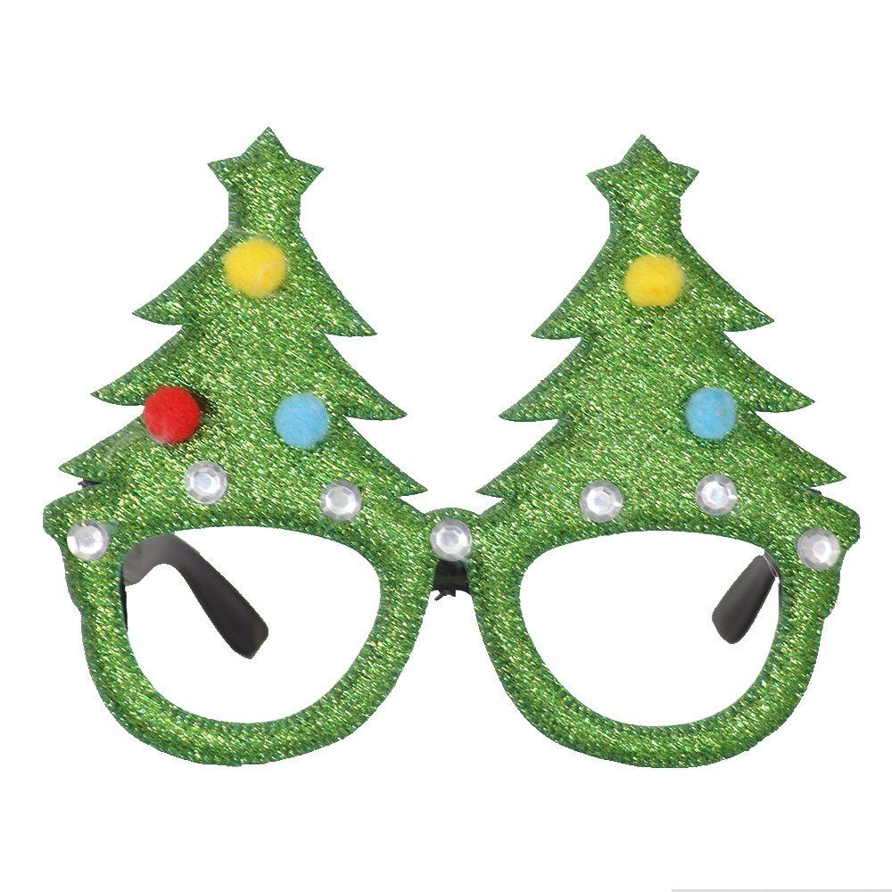 Blusmart Fahrradbrille Neuartiger Weihnachts-Brillenrahmen, Glänzende Weihnachtsmann-Brille 2