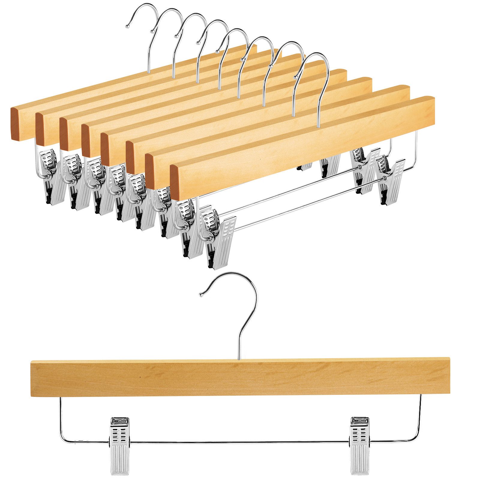 Homewit Kleiderbügel 10/20 Stück, Silberne Metall-Hosenbügel, günstig online kaufen