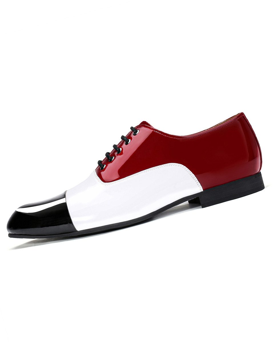 Allthemen Schnürschuh Eleganter Herren Oxfordschuhe in Color-Blocking Schnürschuhe