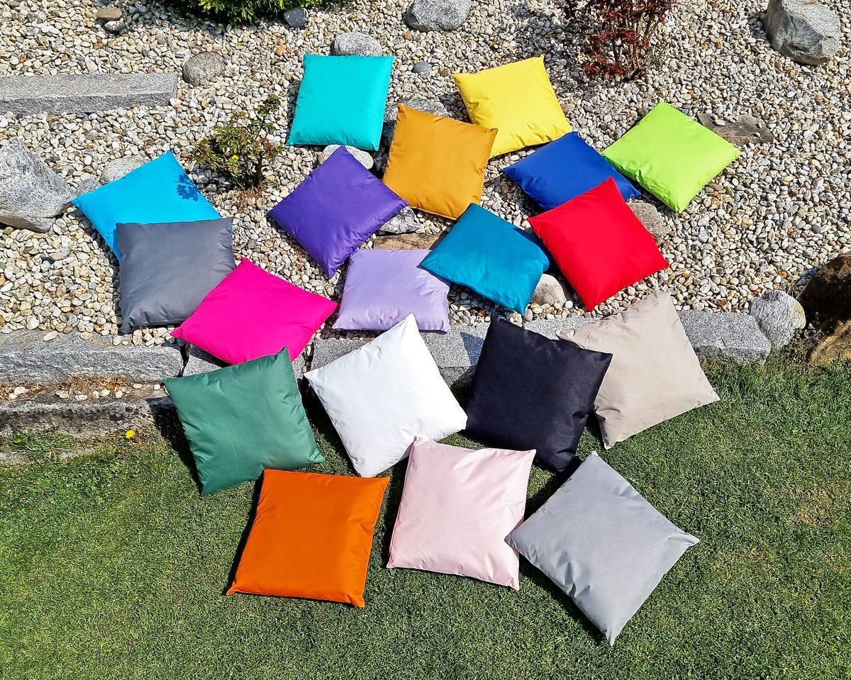 & 45x45cm Kissen Sitzkissen, Außen Wasserabweisend, JACK Rosa Lounge Strapazierfähig, Robust, Füllung für Innen Outdoor Dekokissen Dekokissen JACK inkl.