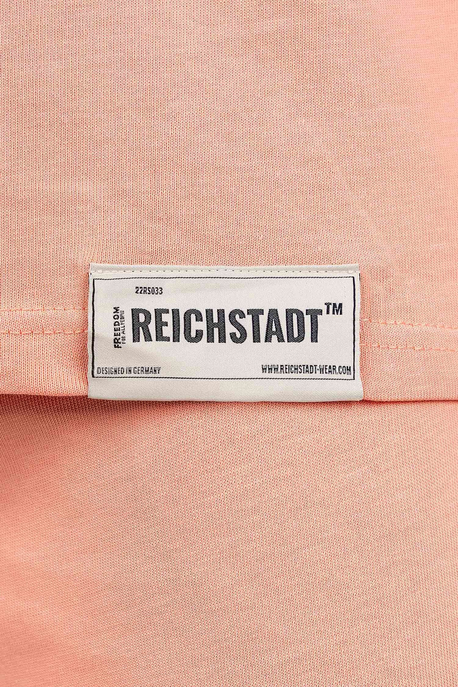 22RS033 Reichstadt Casual mit altrosa auf (1-tlg) Brust Stitching der T-shirt Oversize-Shirt