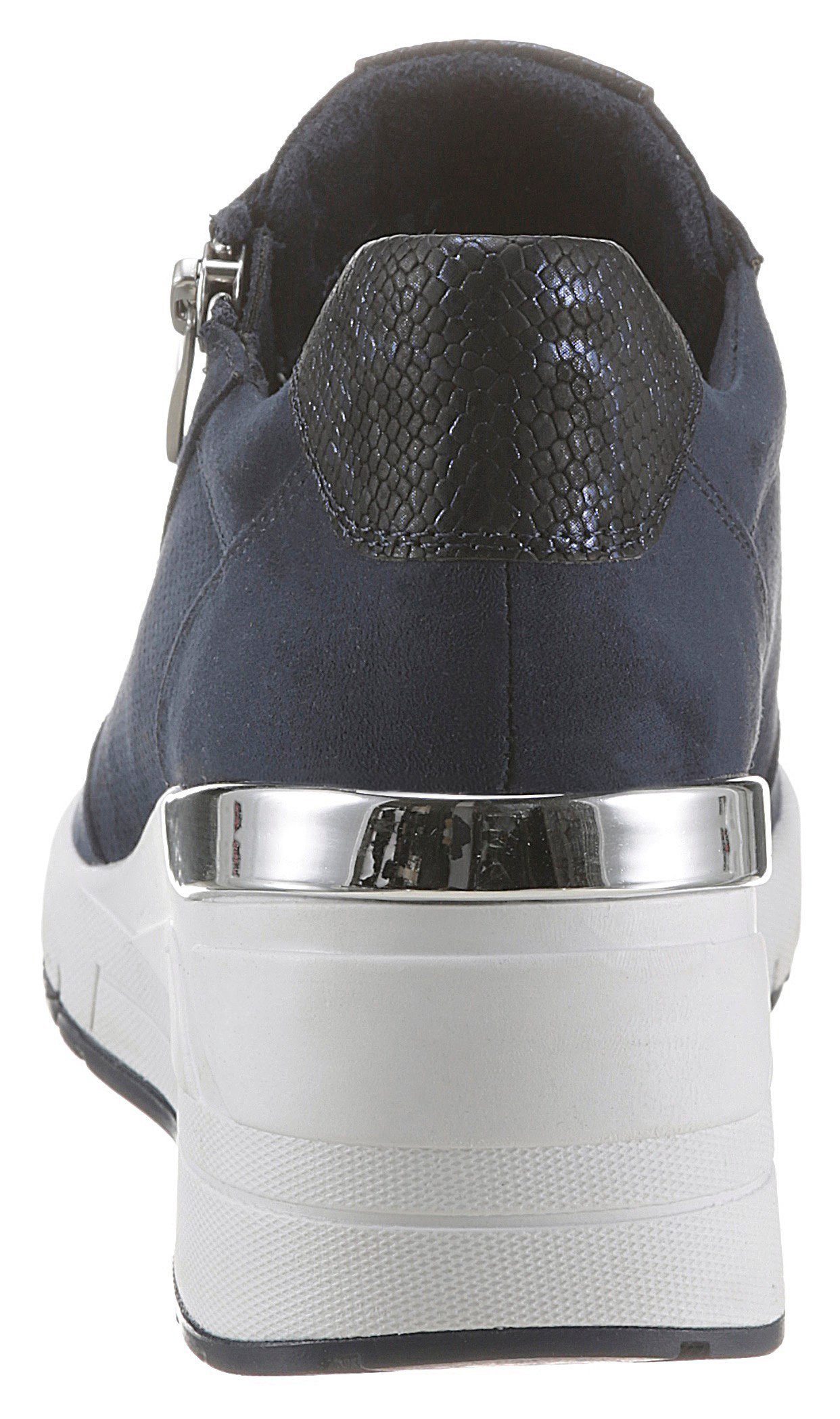 Schuhe Sneaker MARCO TOZZI Wedgesneaker mit dezenten Metallic-Details