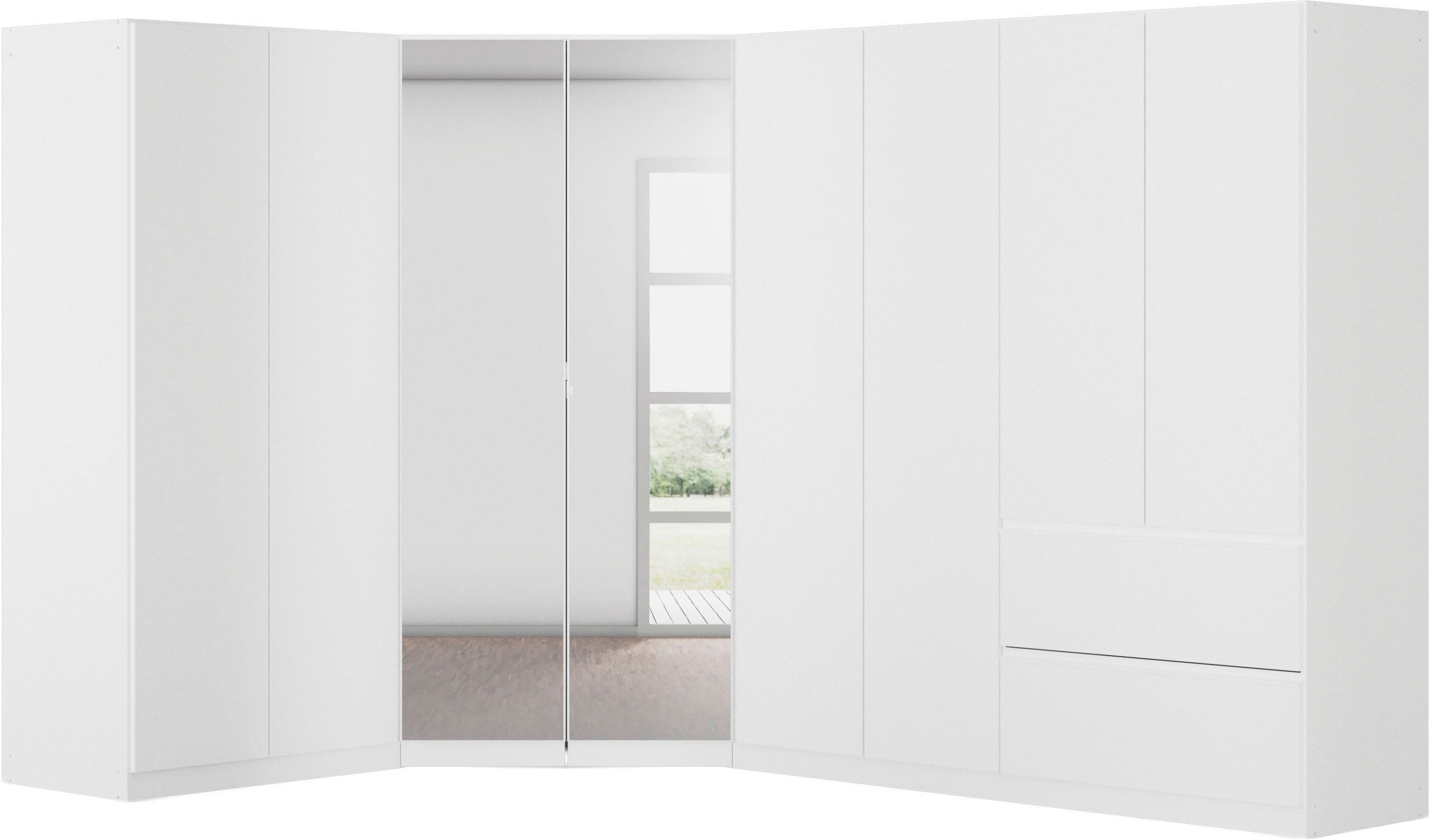rauch Schrank-Set Kleiderschrank Schrank Garderobe Wäscheschrank COSTA Größe 208x298 cm, (Set, 3-St., in 3 Ausstattungen BASIC/CLASSIC/PREMIUM), viel Platz, grifflose Front und Push-to-Open Funktion MADE IN GERMANY