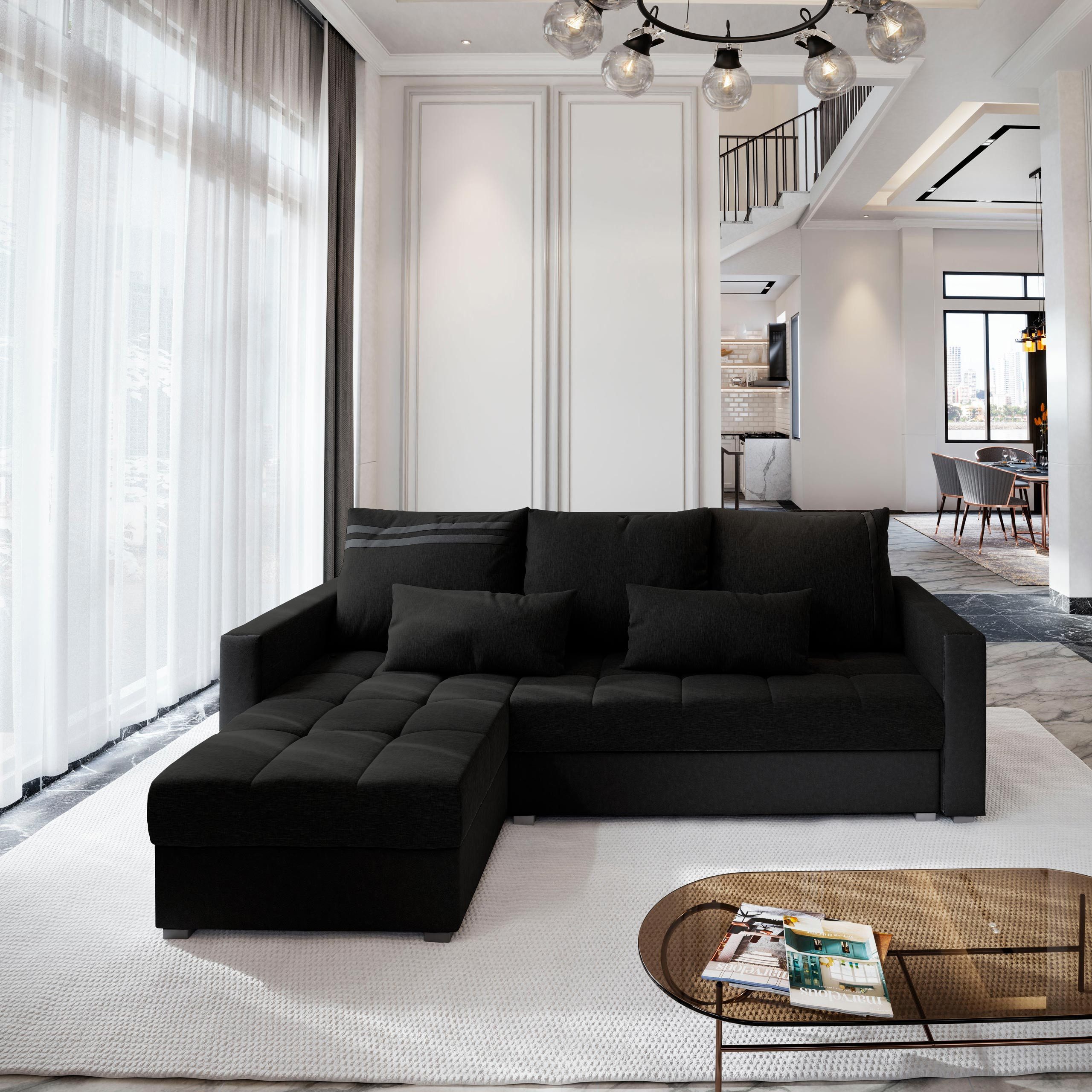 Masseno Ecksofa KOS PIK mit Schlaffunktion L-Form, Sofa mit Bettkasten günstig online kaufen