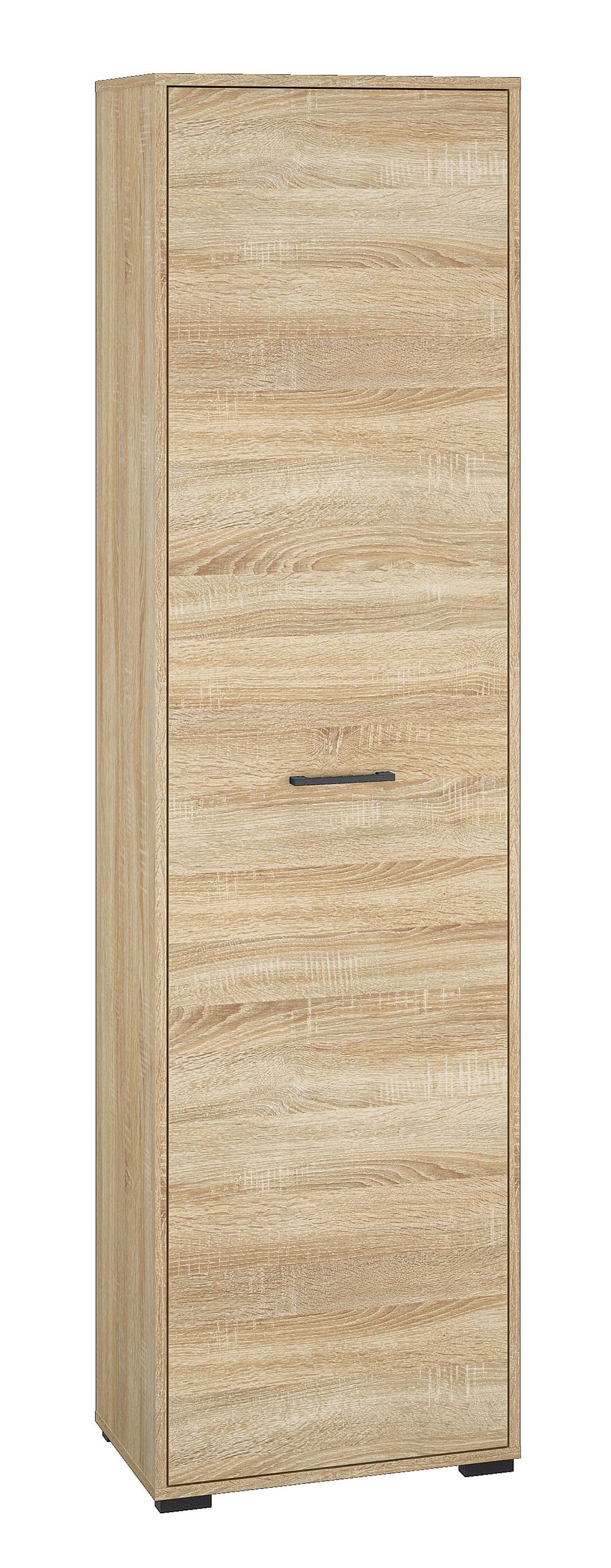 Feldmann-Wohnen Garderobenschrank Caro (1-teilig) 55cm hell sonoma Eiche