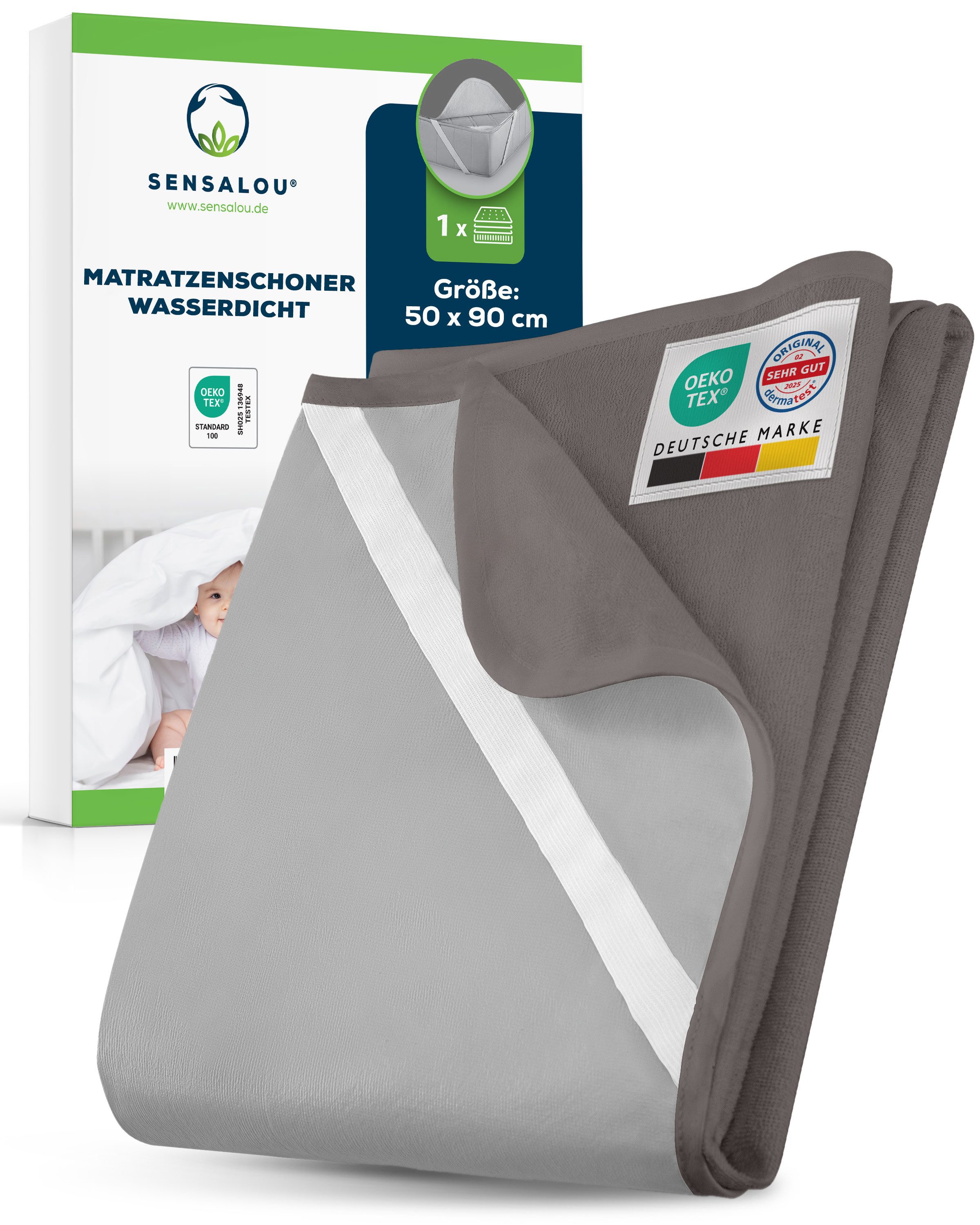 Matratzenschoner Sensalou Matratzenschoner - Farbig Sensalou, Inkontinenzschutz, Nässeschutzauflage, Wasserdicht