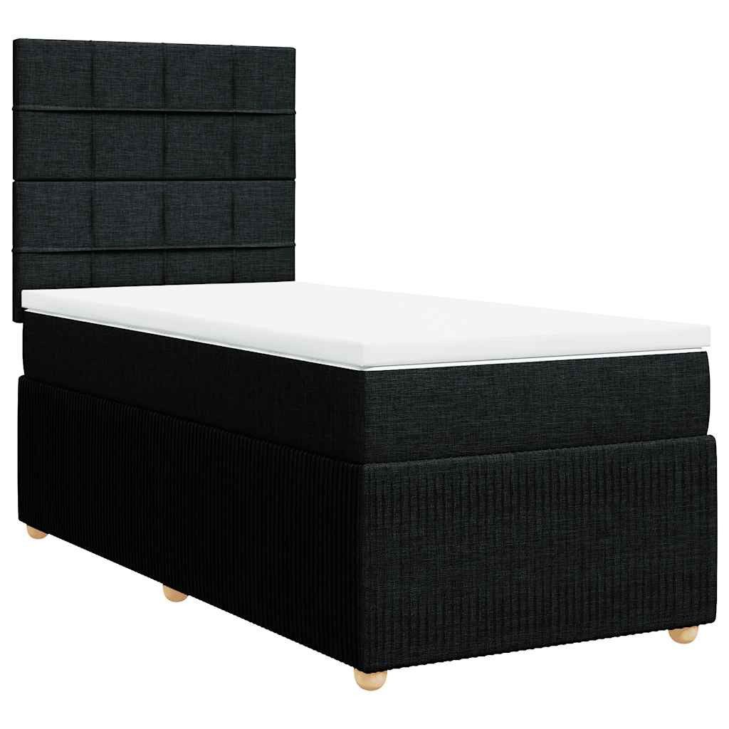 vidaXL Bett Boxspringbett mit Matratze Schwarz günstig online kaufen