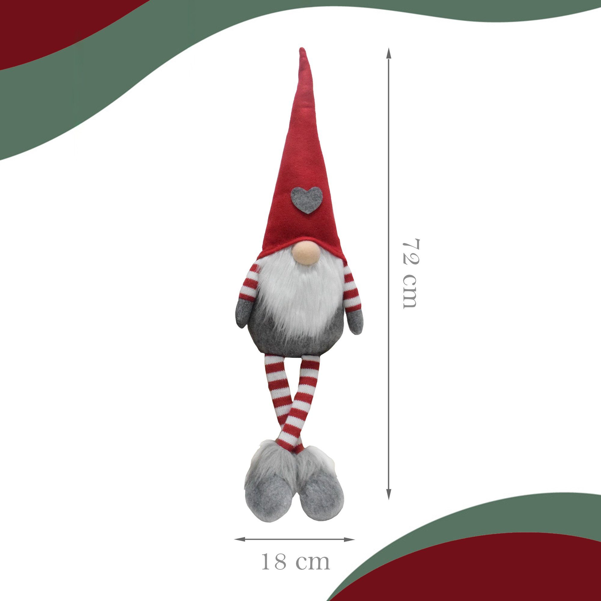 Lemodo Wichtel Kantenhocker 2er Set, Weihnachtsdeko