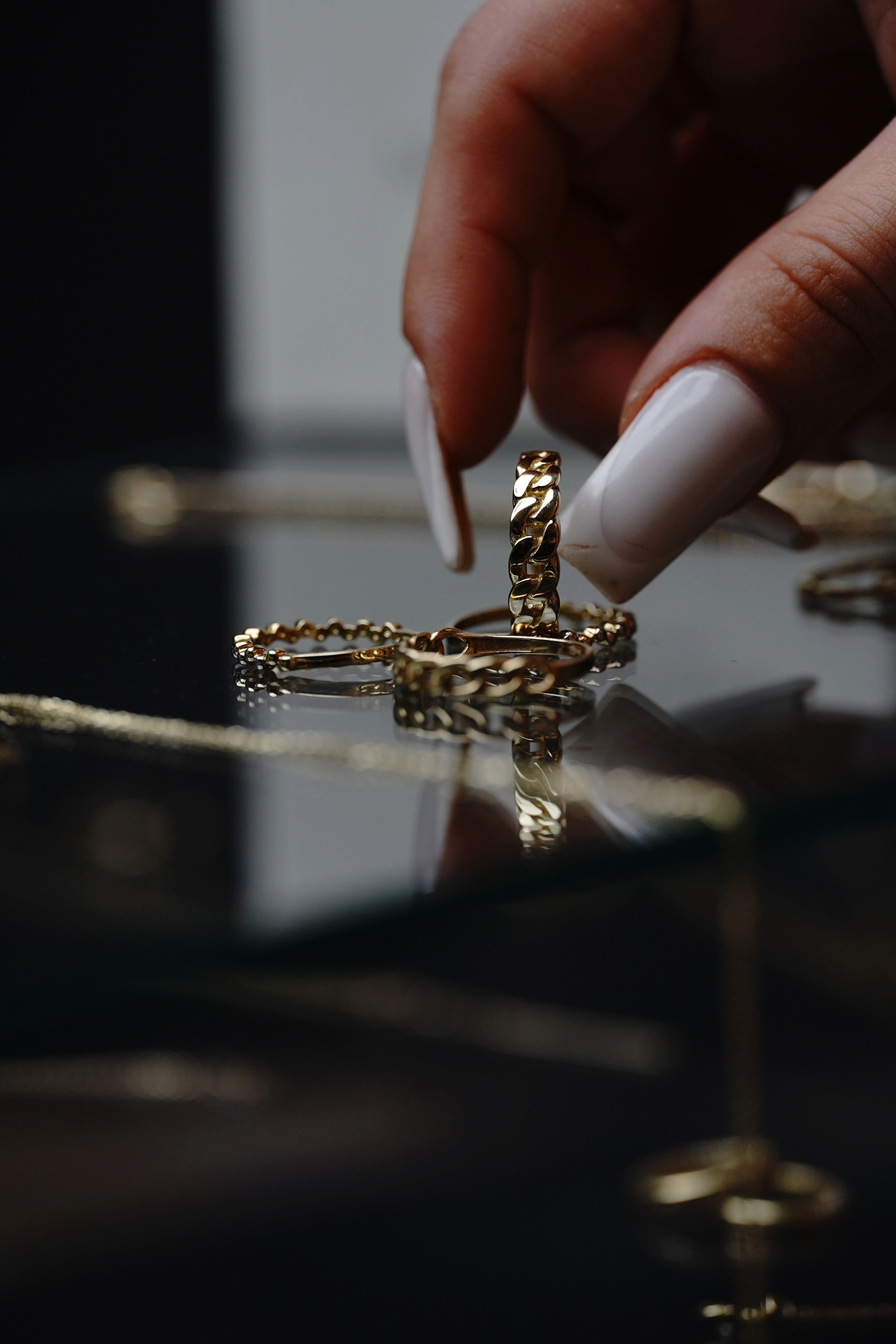 Suzan Gold Goldring 375er Gold Ring – Figaro-Bandring, elegantes Geschenk, günstig online kaufen