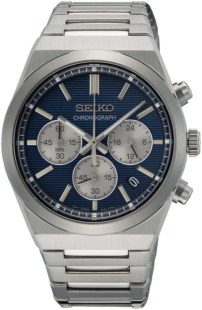 Seiko Chronograph SSB453P1, Quarzuhr, Armbanduhr, Herrenuhr, Damenuhr, Stoppfunktion, Datum